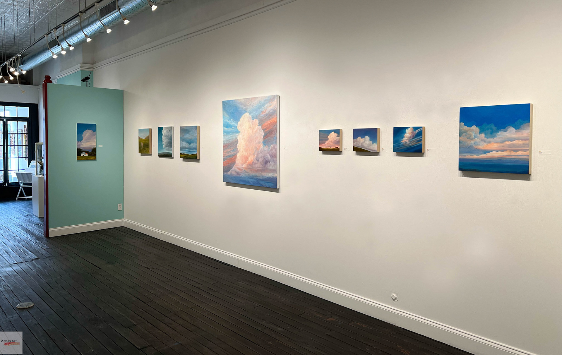 Installation view of Stillness: Sonja Sweterlitsch and Lynne Feinberg, BoxHeart Gallery, 2026.