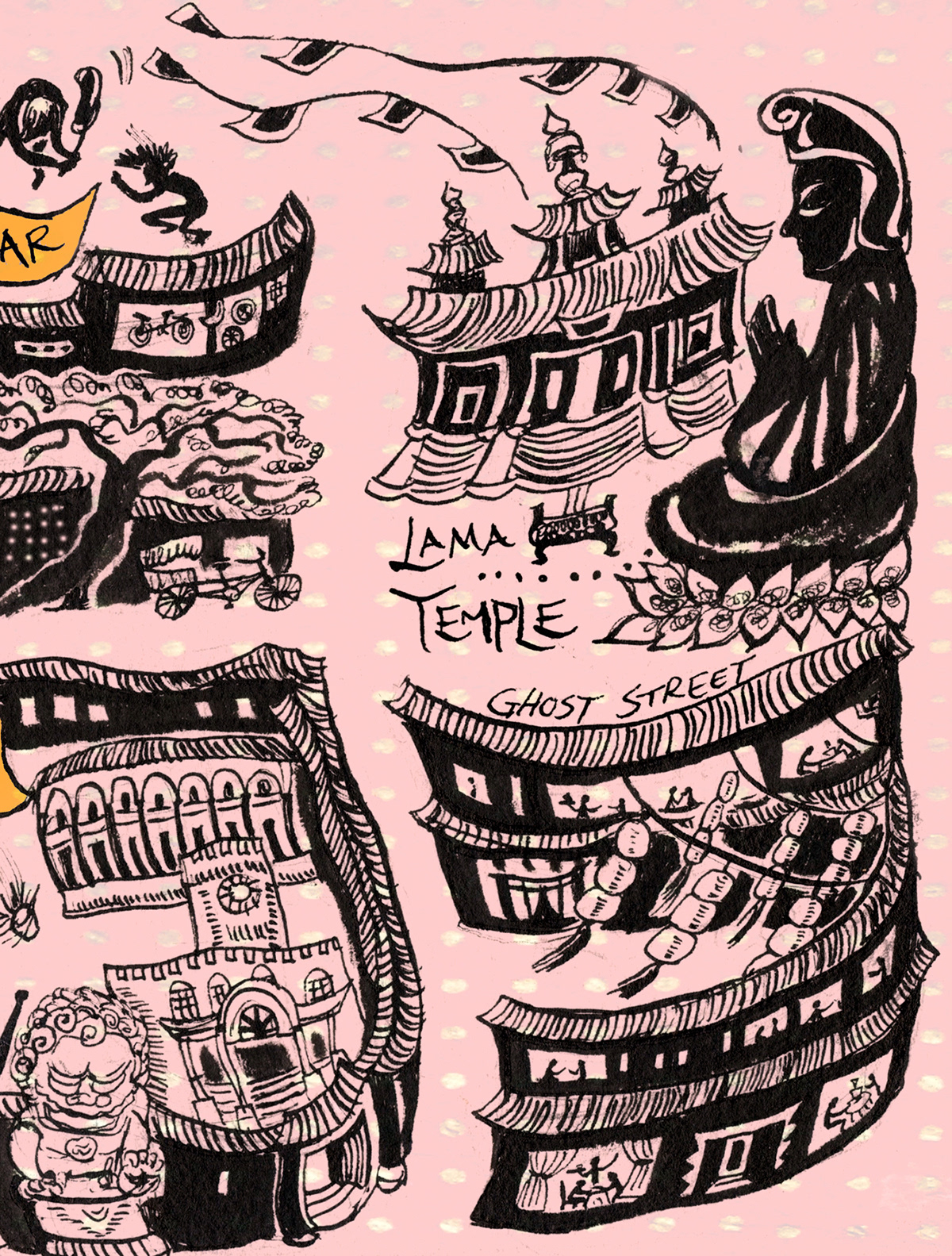 peach tao Beijing Music Night personal illustrated map