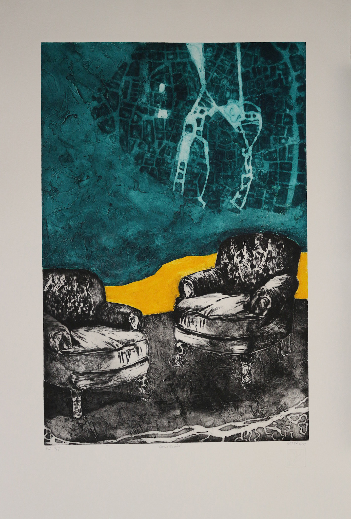 "Conversación" image 40x60 cm