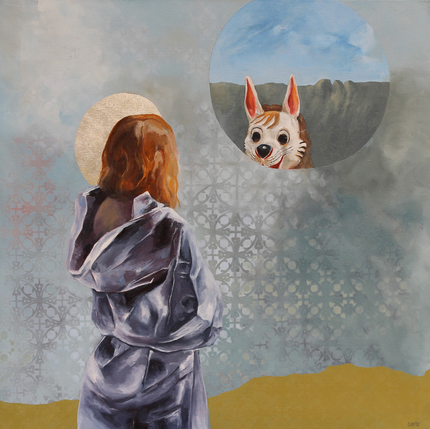 "Reflejo con mi Montaña" 80x80 cm