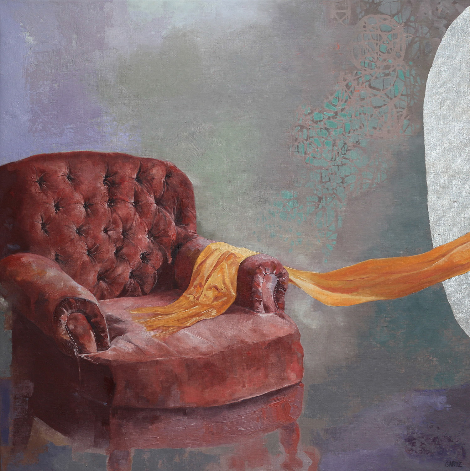 "Lazos con mi tierra" 80x80 cm