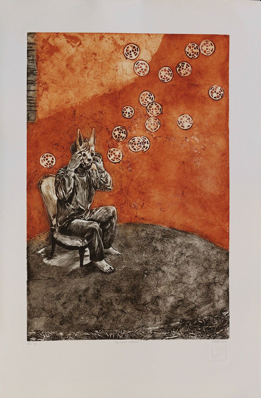 "La nueva máscara" image 40x60 cm