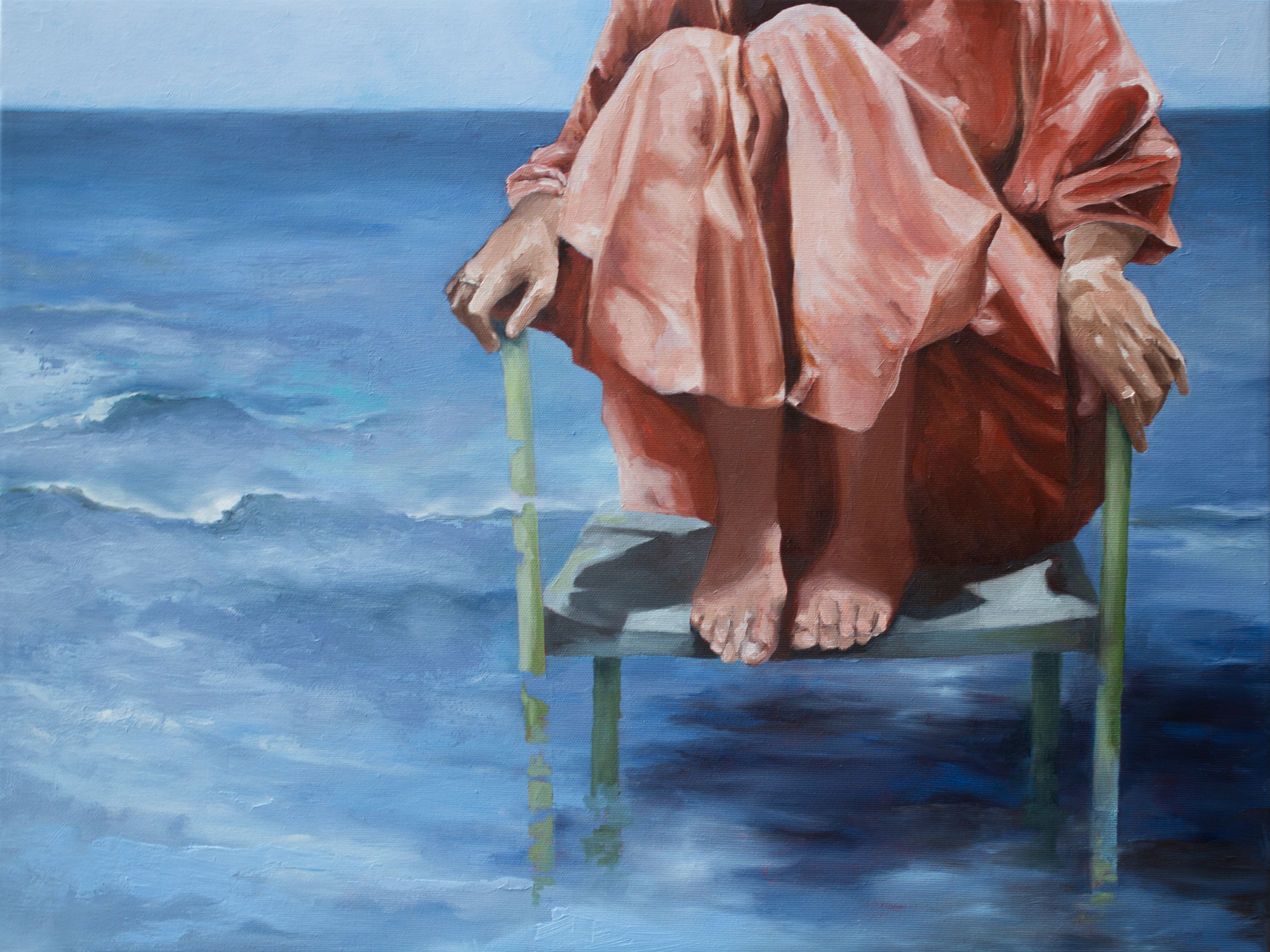 "Pies en el agua" 46 x 61 cm
