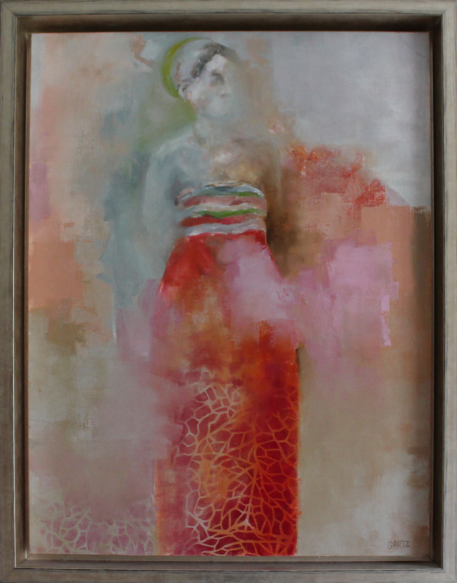 "La robe de Marina" Oil on wood 60x47,5cm