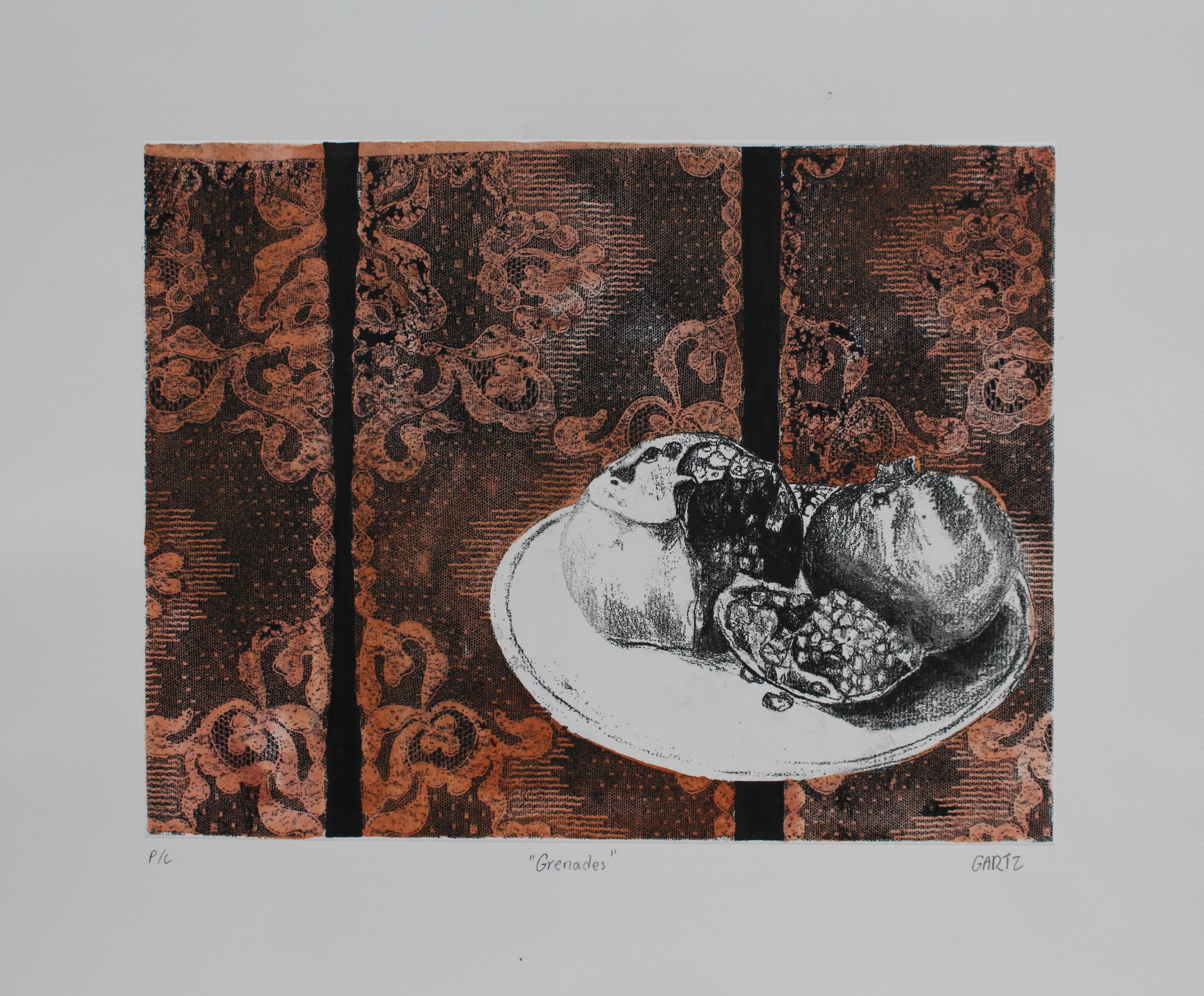 "Grenades" Lithograph 35x40cm