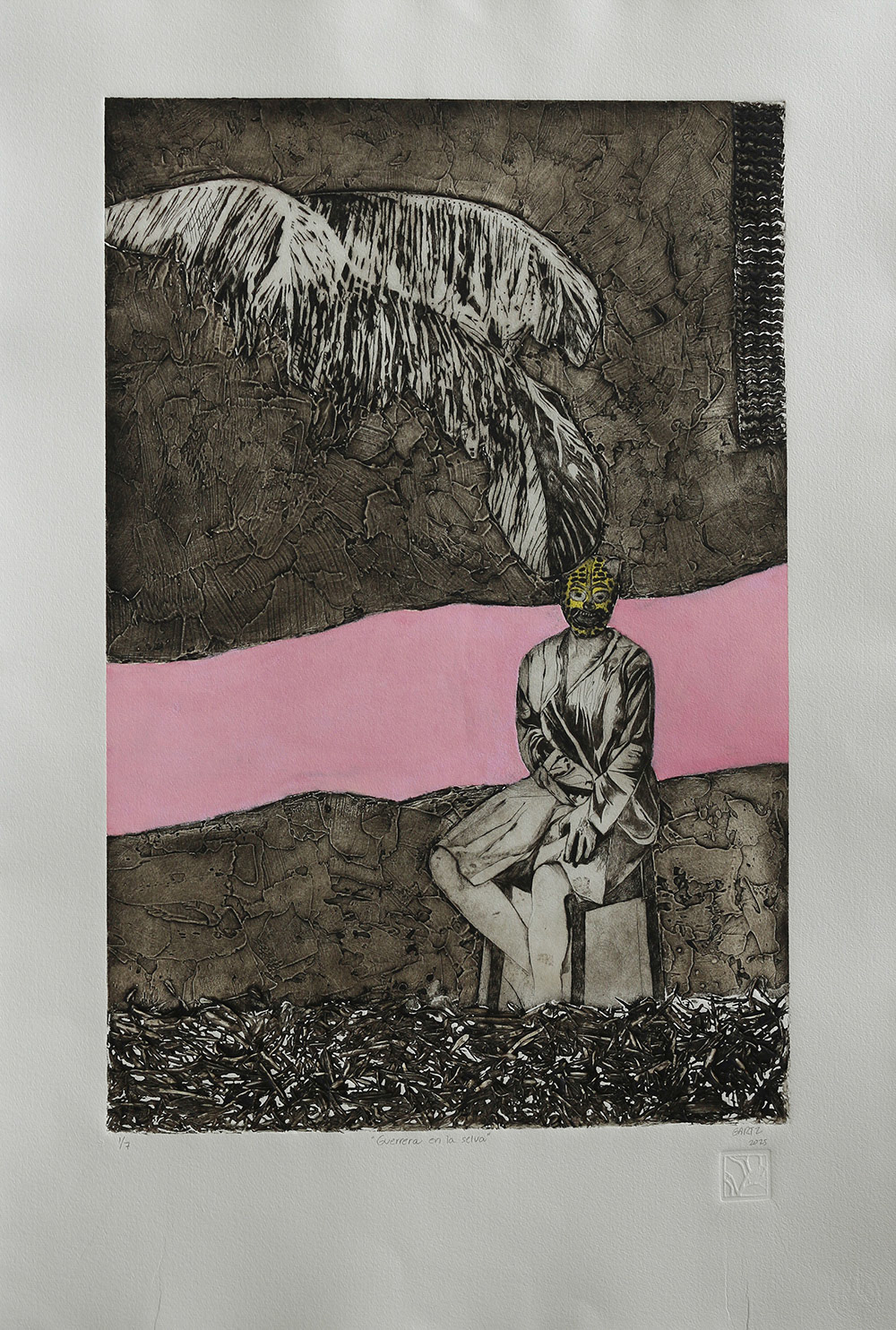 "Guerrera en la selva" image 40x60 cm
