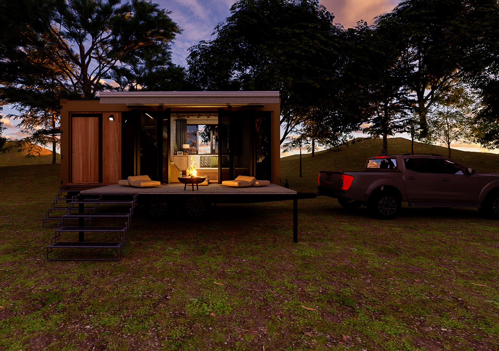 Vista exterior amanecer