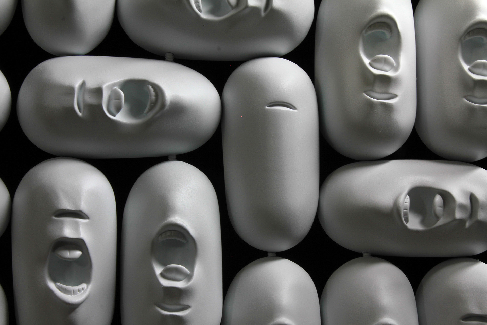 I'm Afraid of Dying was made directly following a very traumatic event in my life. Using the vehicle of candy (Tic-Tacs) I confront society's -and my - very real fear of death. Each stele (container) is reorganized around a single dead candy. All other react to it, and themselves.