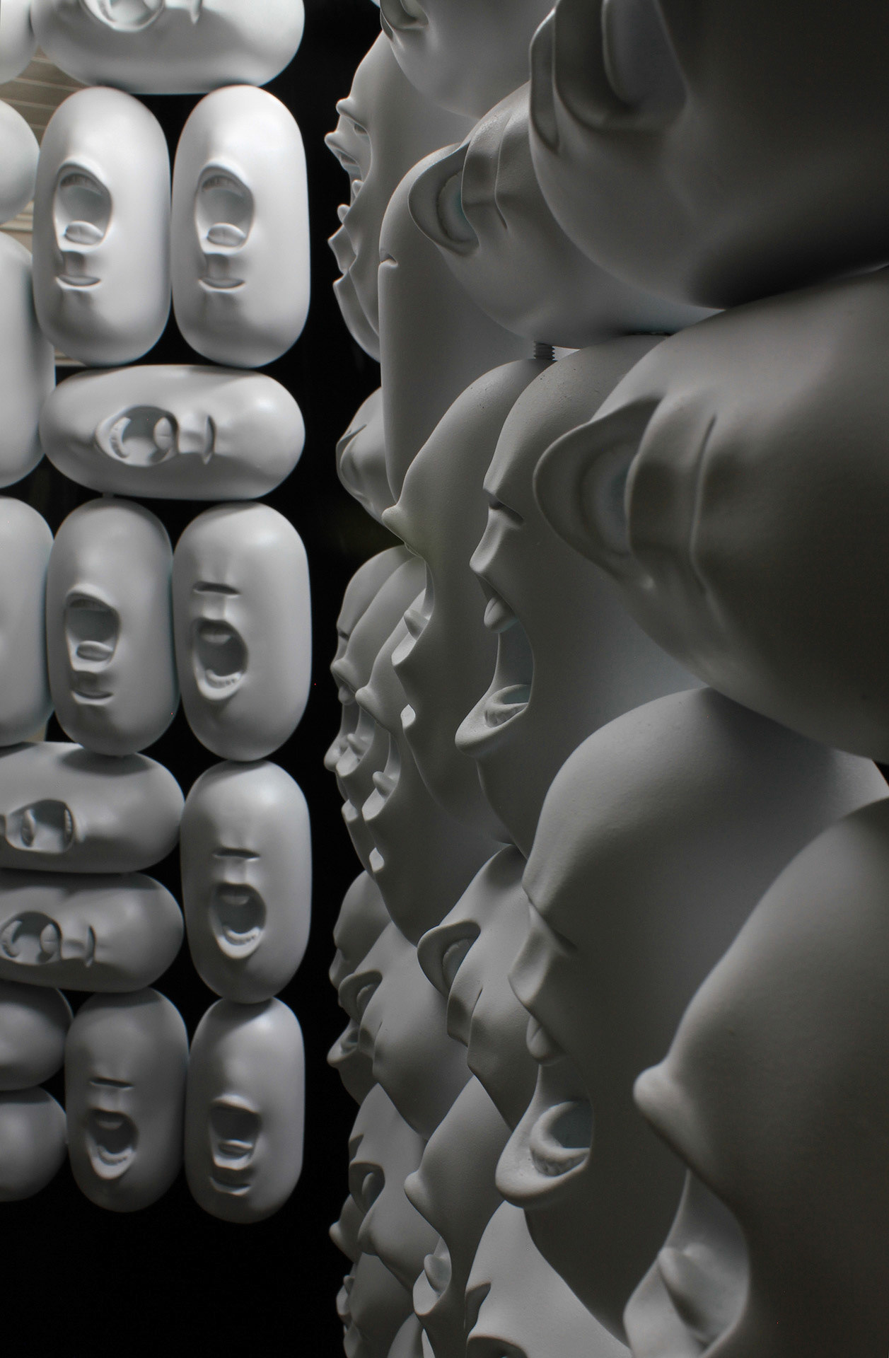 I'm Afraid of Dying was made directly following a very traumatic event in my life. Using the vehicle of candy (Tic-Tacs) I confront society's -and my - very real fear of death. Each stele (container) is reorganized around a single dead candy. All other react to it, and themselves.