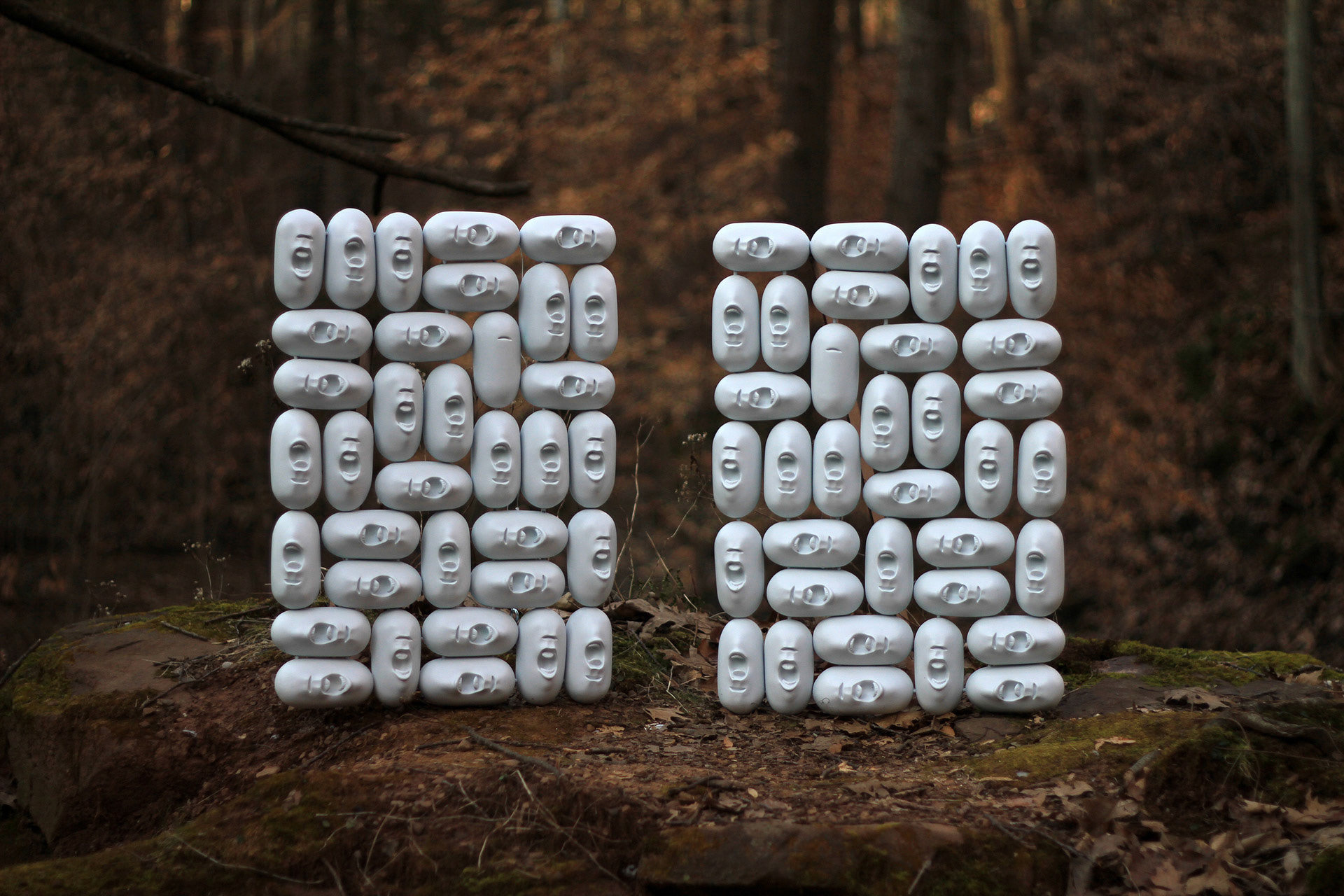 I'm Afraid of Dying was made directly following a very traumatic event in my life. Using the vehicle of candy (Tic-Tacs) I confront society's -and my - very real fear of death. Each stele (container) is reorganized around a single dead candy. All other react to it, and themselves.
