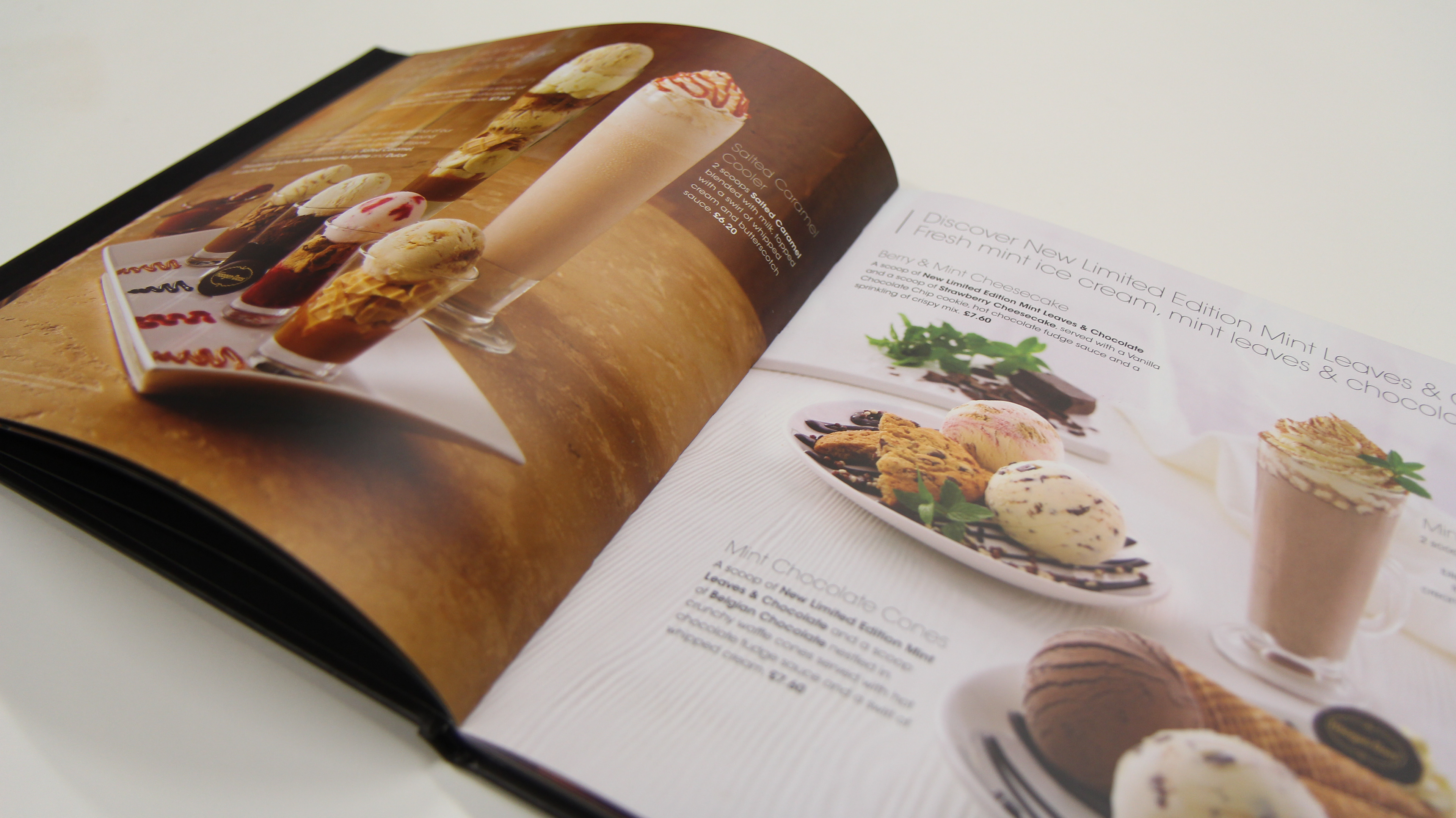 Haagen Dazs in-store menus