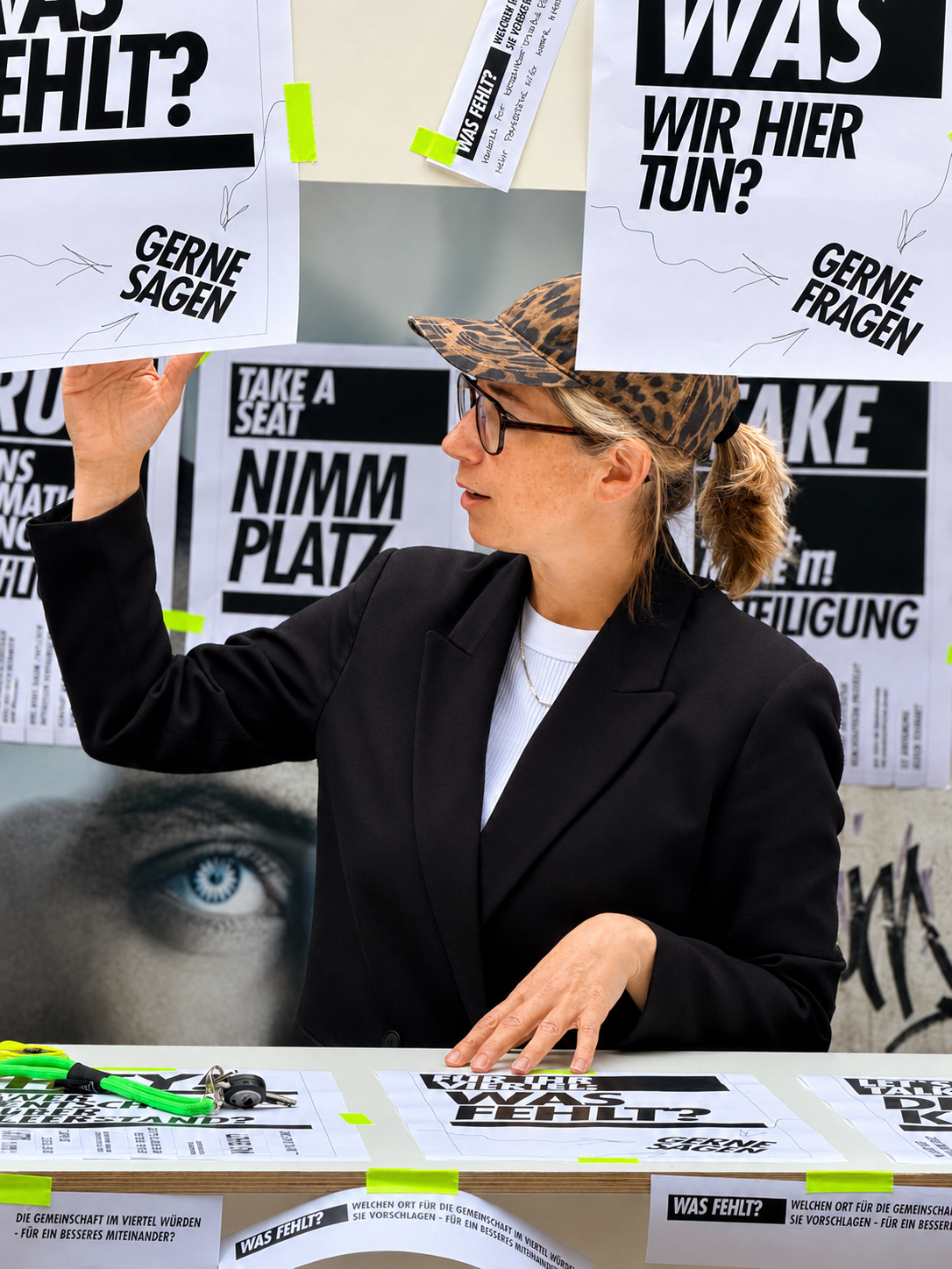 Prof. Bettina Maria-Müller bei der Präsentation des Dialog Kiosk "leerstand für alle"