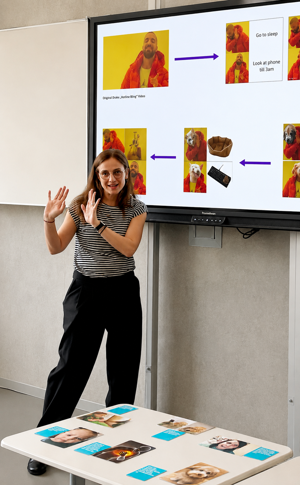 Prof. Silke Herwig im Workshop "Memes for Democrcay"