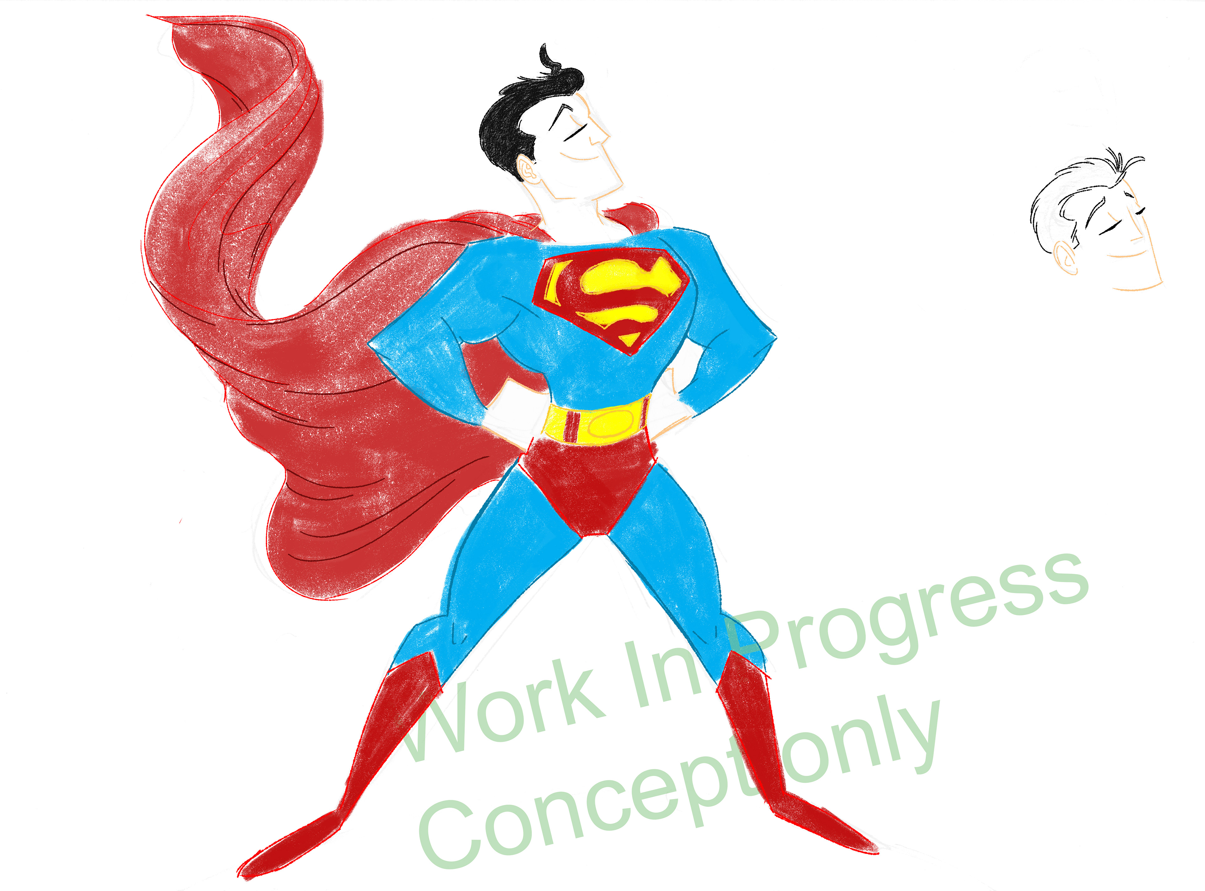Superman Style test for illustration