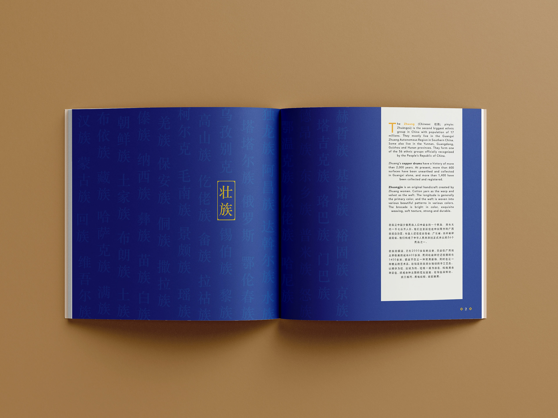 Zhuang Ethnic Group's Introduction Spread Design