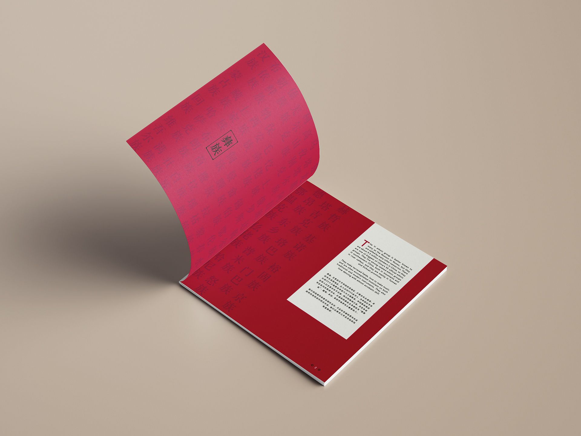 Yi Ethnic Group's Introduction Spread Design