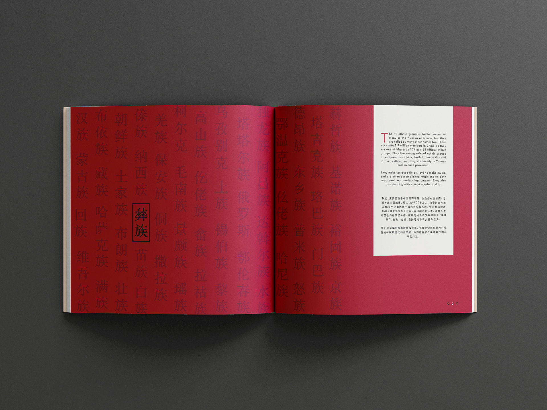 Yi Ethnic Group's Introduction Spread Design