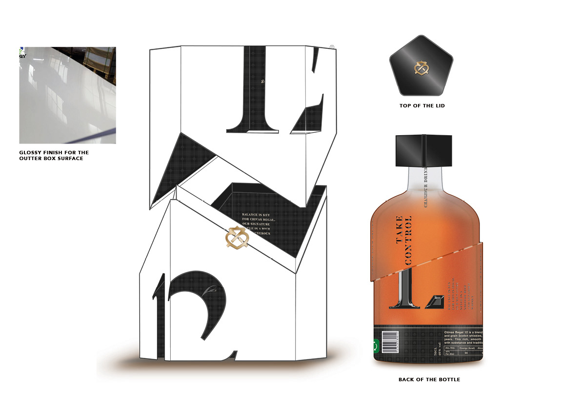 CHIVAS REGAL 12 YEARS BOX AND BOTTLE’S CONCEPT DESIGN