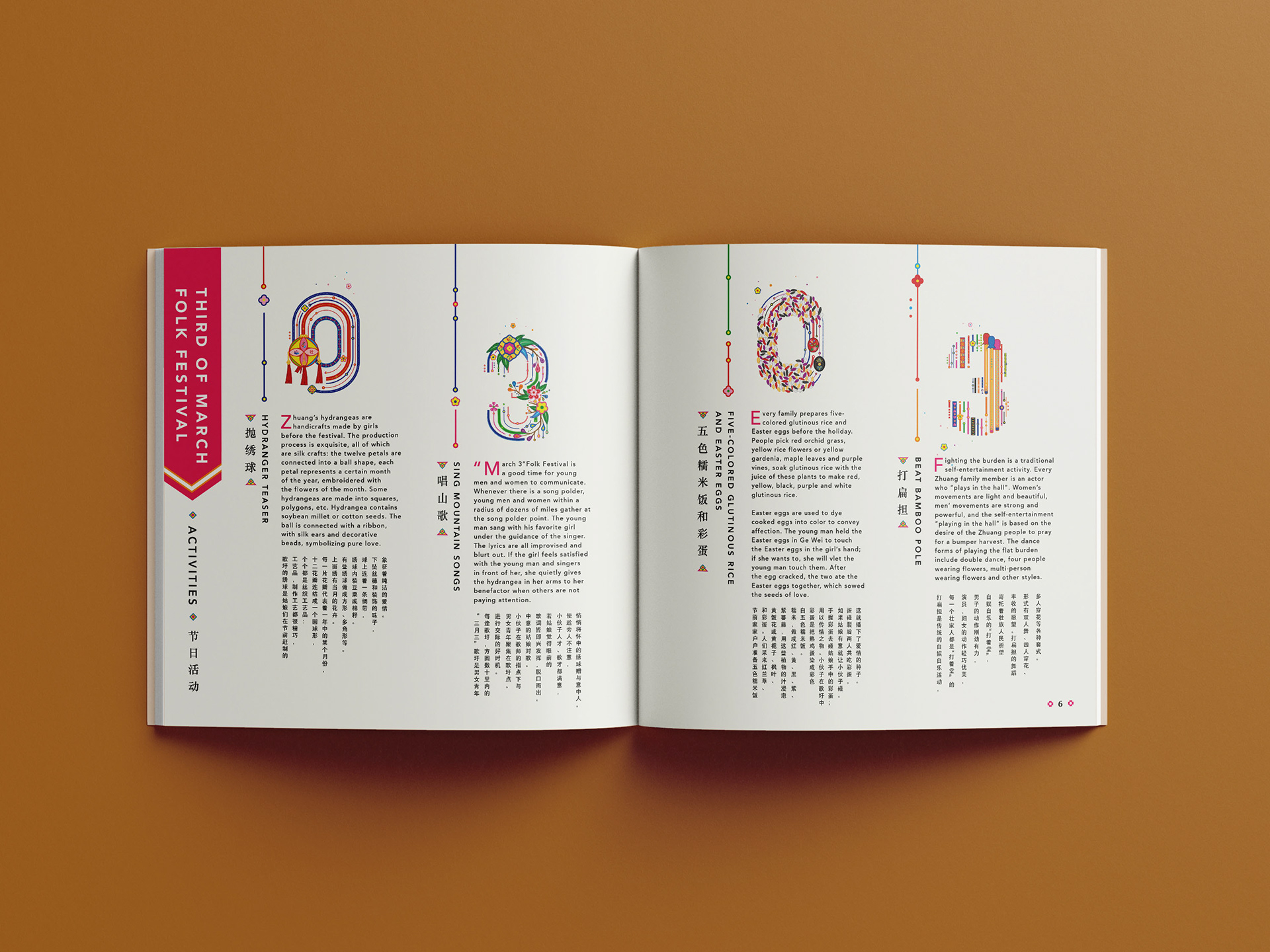Zhuang Ethnic Group's The Third of March Festival Spread Design