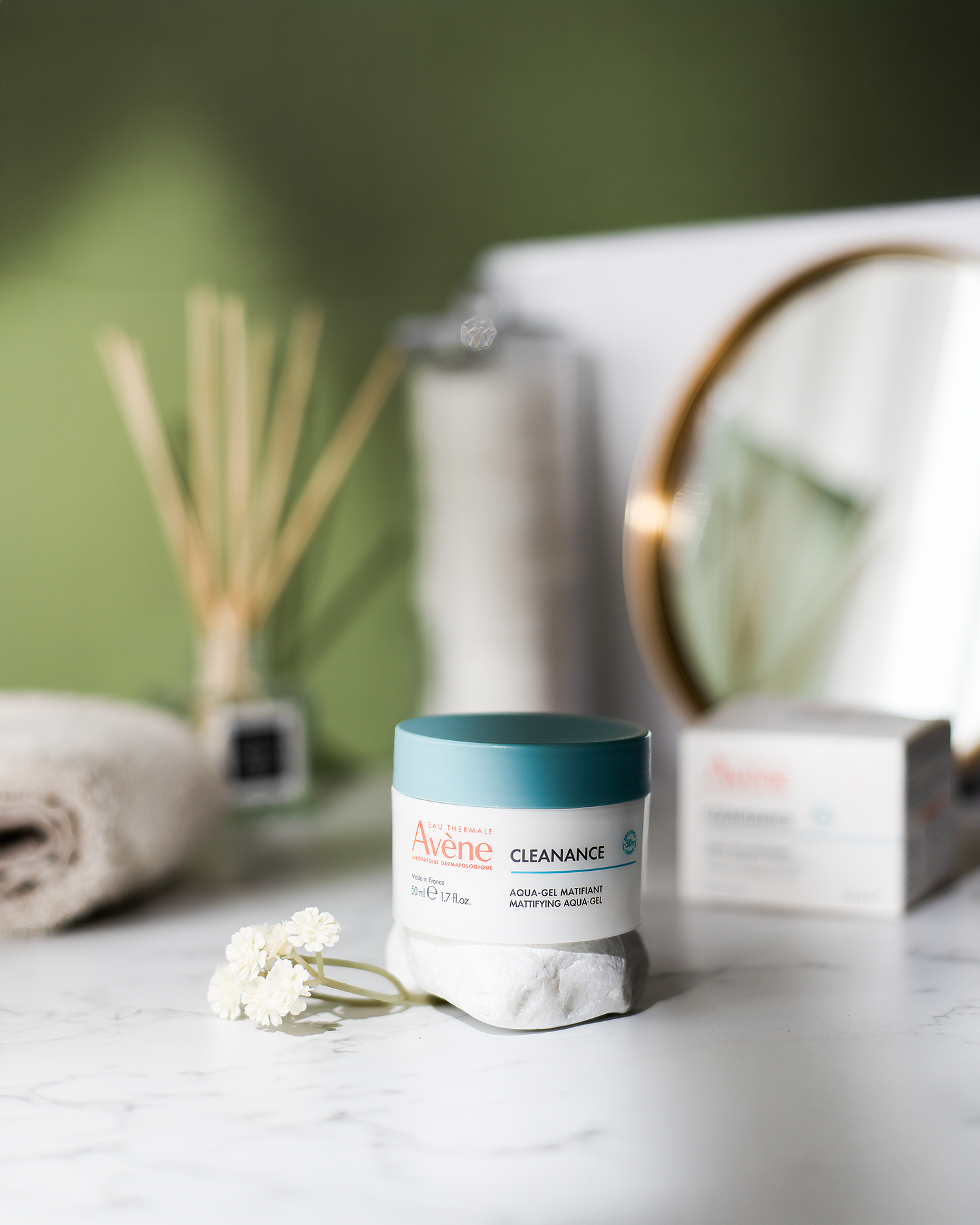 Minimal skincare product photography
