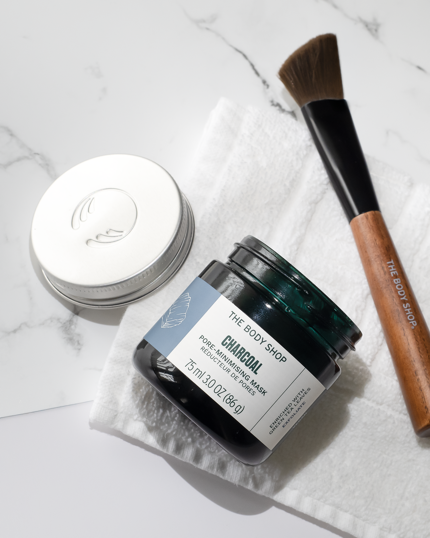 Charcoal skincare product imagery