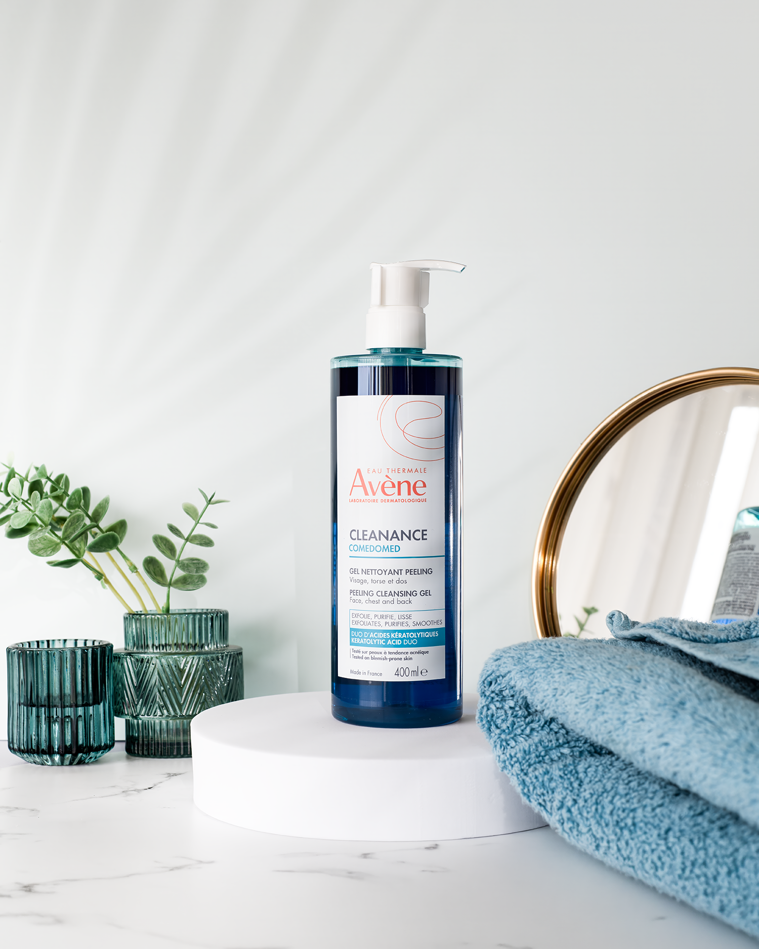 Clean skincare lifestyle imagery