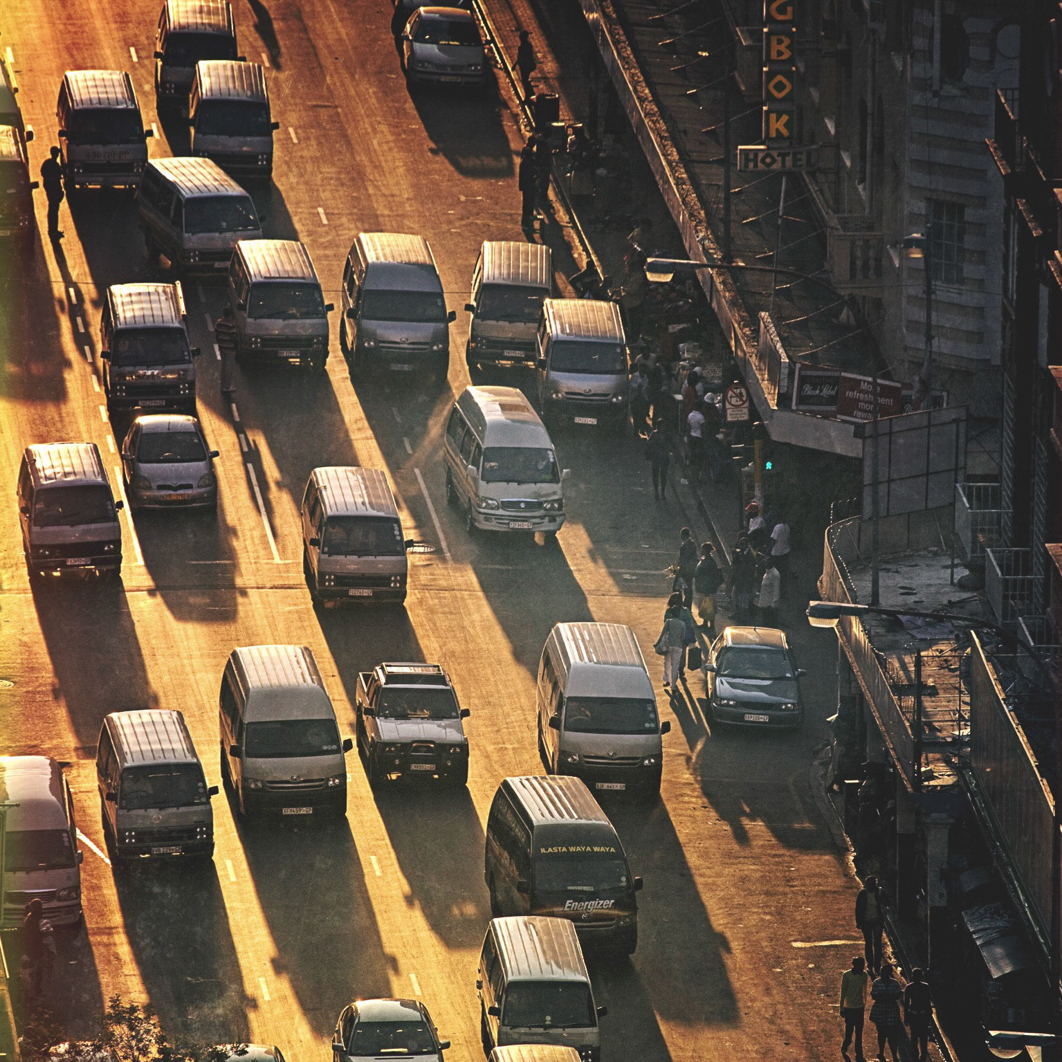 falling in line with the sun