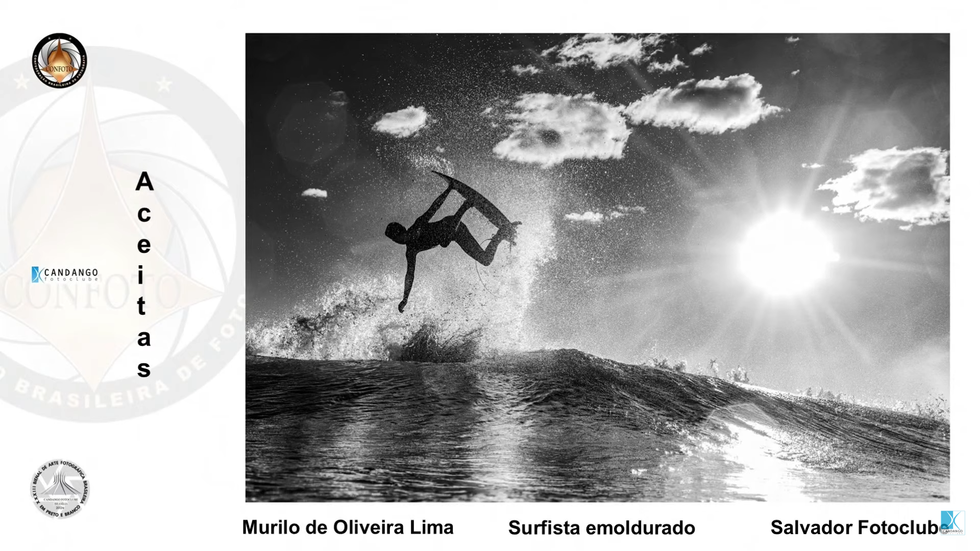 Surfista Emoldurado, Foto aceita na XXXIII Bienal de Arte Fotográfica Brasileira em Preto e Branco, 2024.