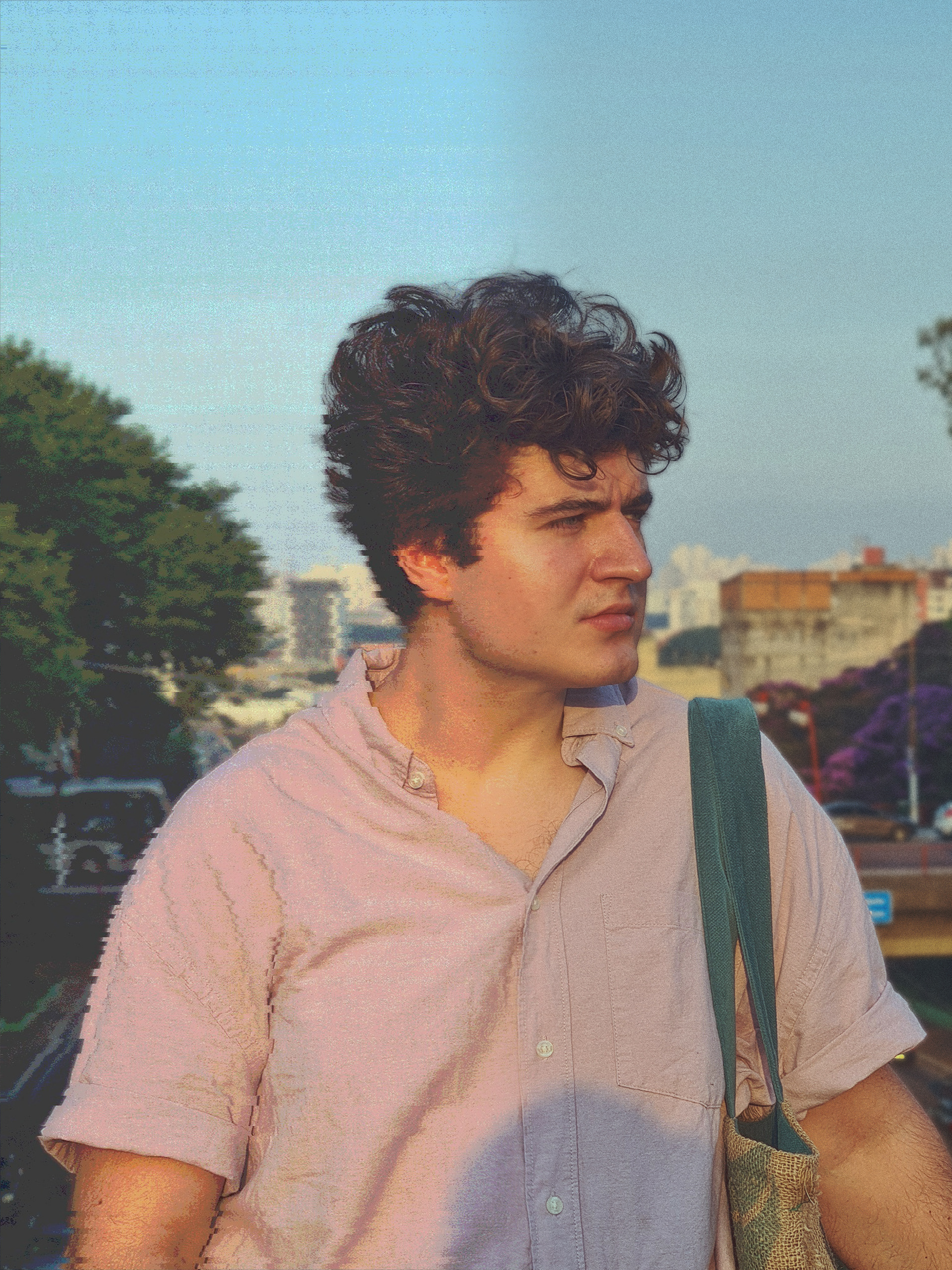 Julian Konopelski profile picture. Taken by Adam Filonik in Liberdade, São Paulo, 2023.