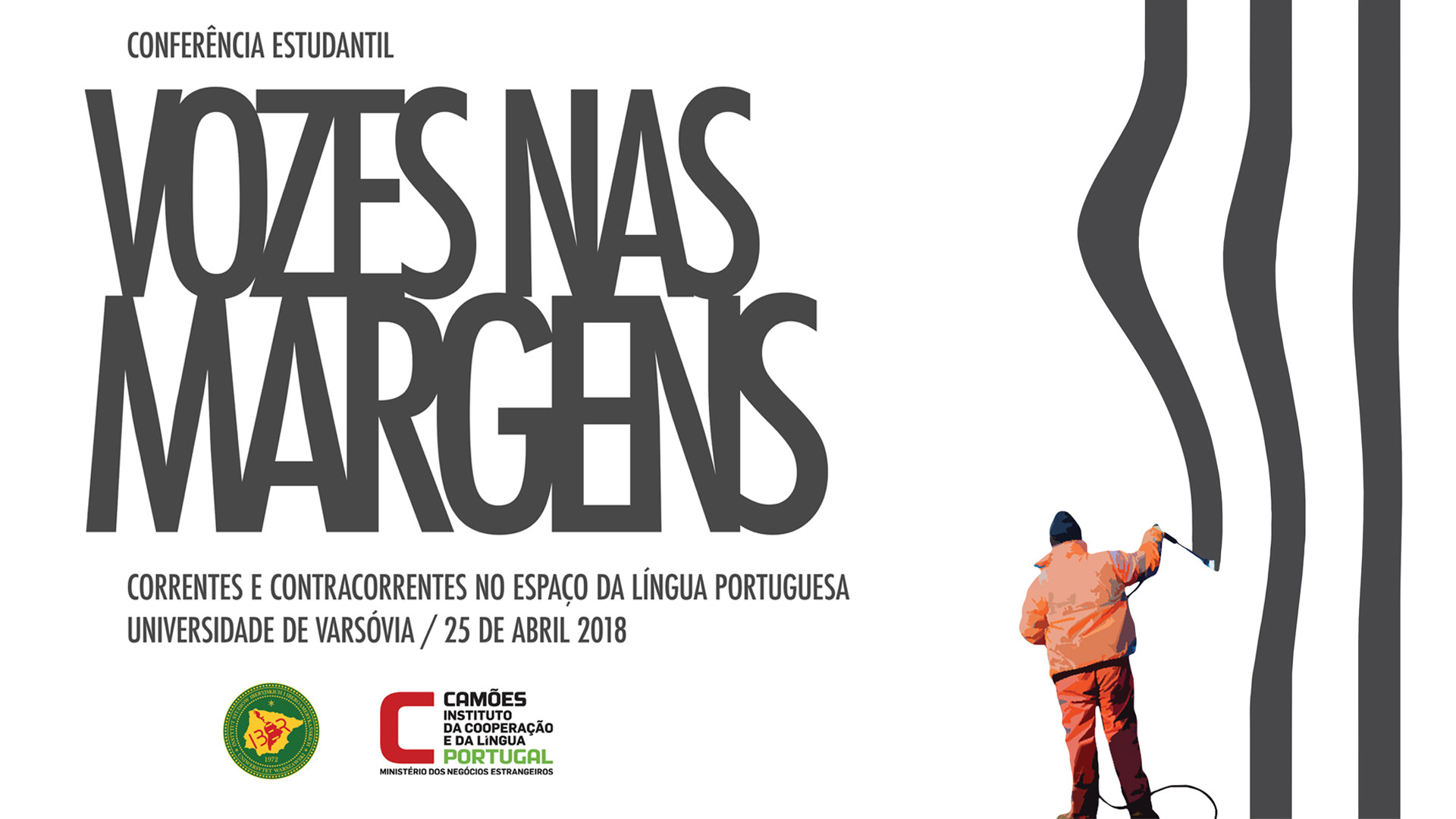 With a group of friends we created a conference called "Vozes nas Margens", which translates to "Marginalized Voices". The area of study was narrowed down to Portuguese-speaking countries. This photo represents the visual identification I have prepared for the conference.