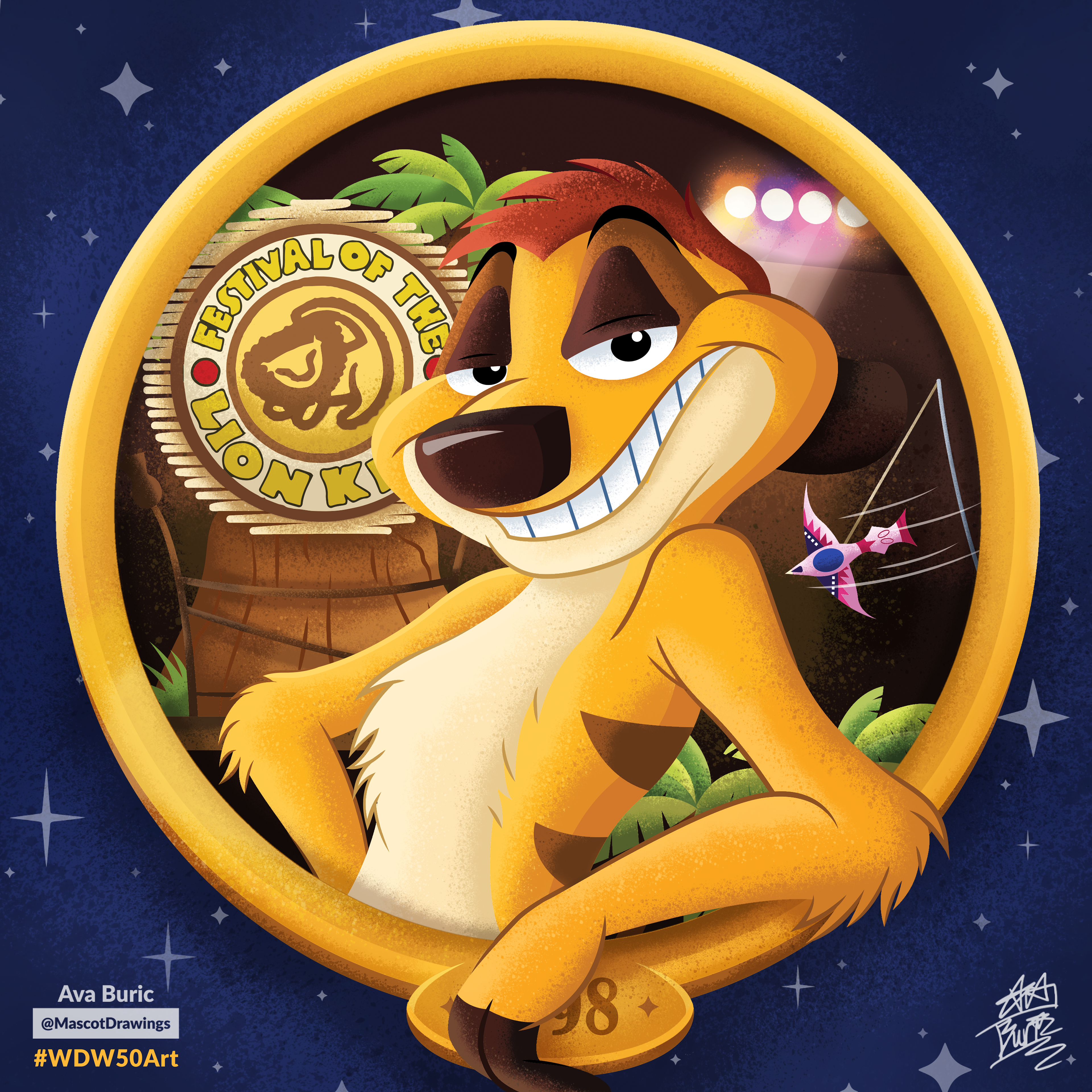 Art of Timon featured in Festival of The Lion King