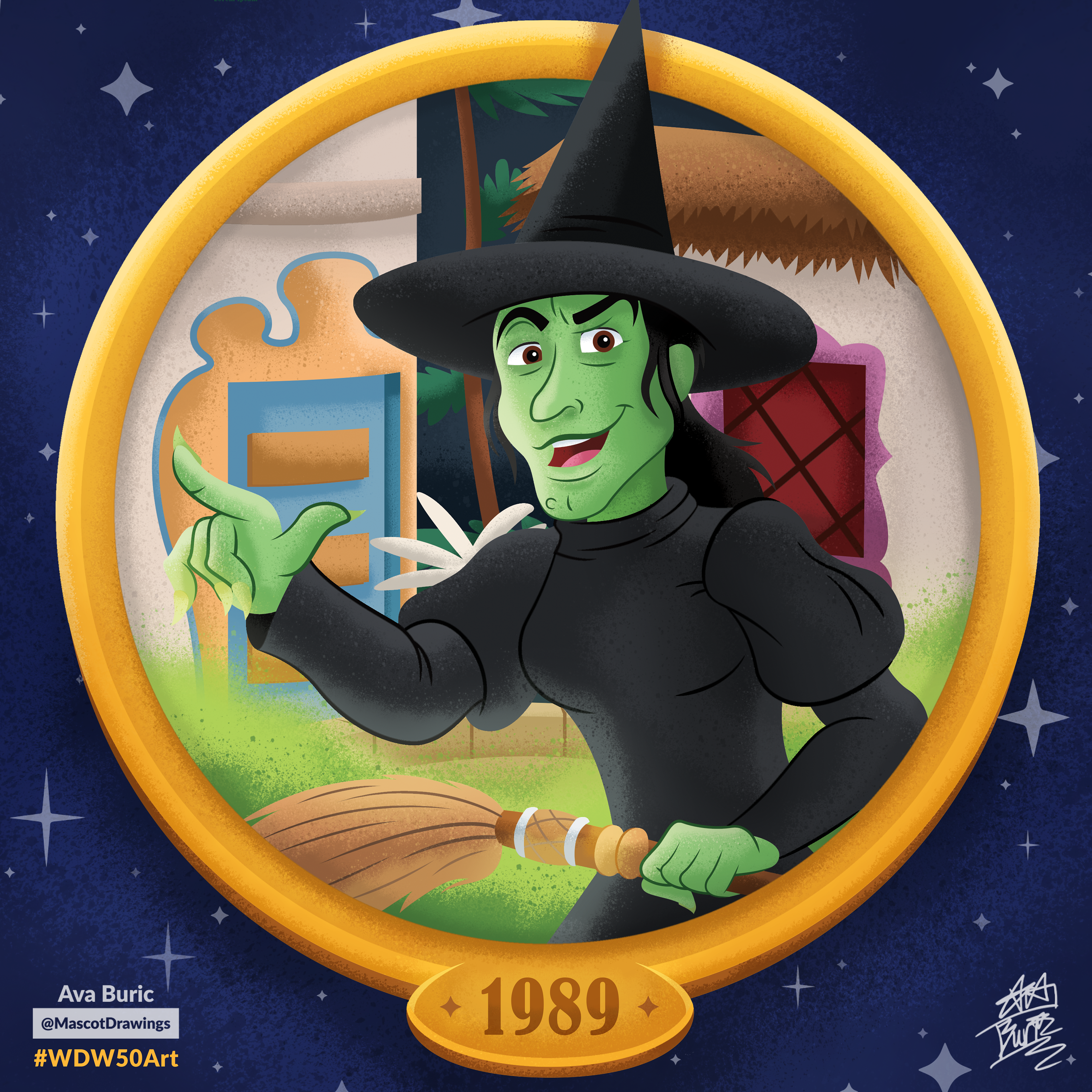 Art of Oz's Wicked Witch from the Great Movie Ride