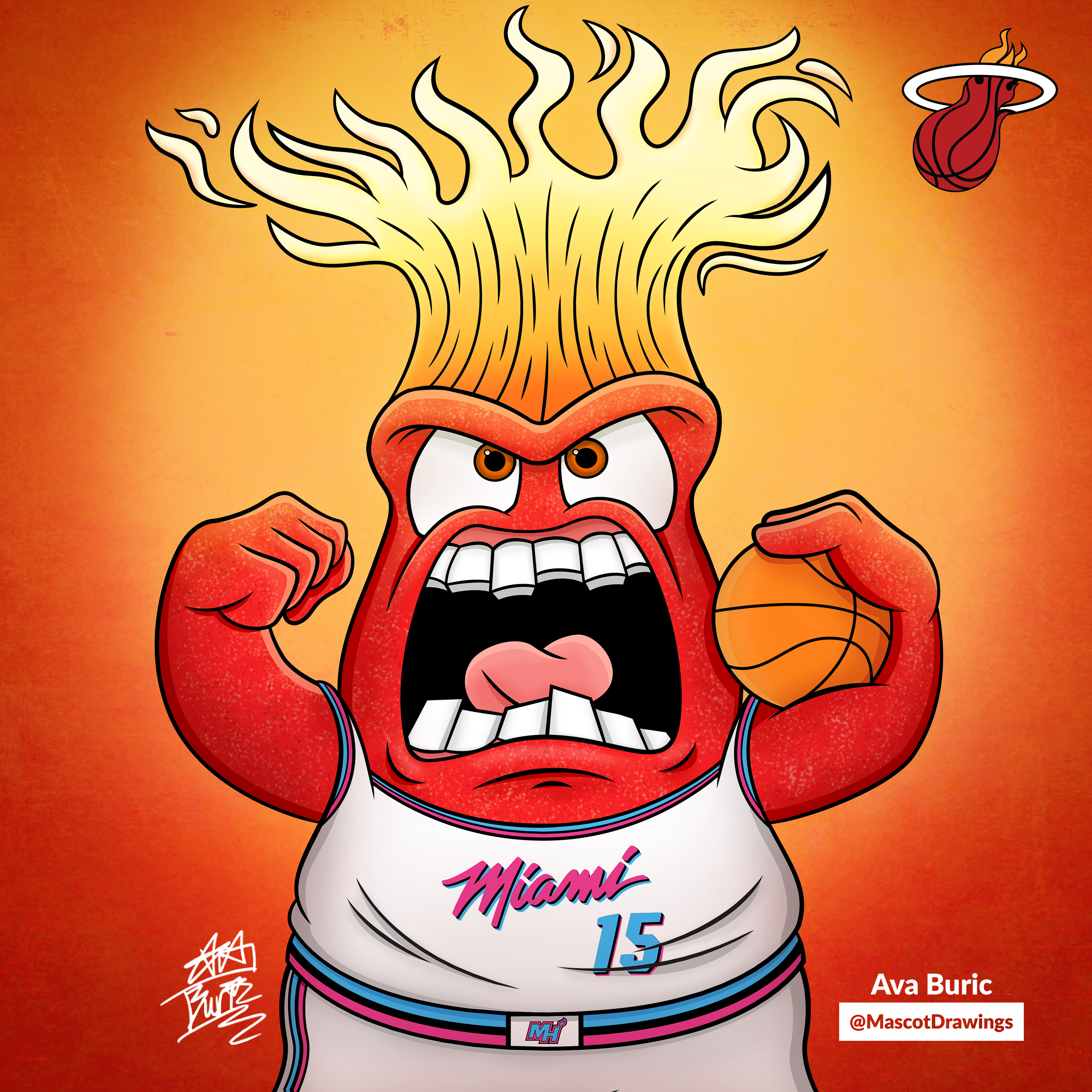 Ava Buric - Graphic Designer and Illustrator - NBA Disney Mascots