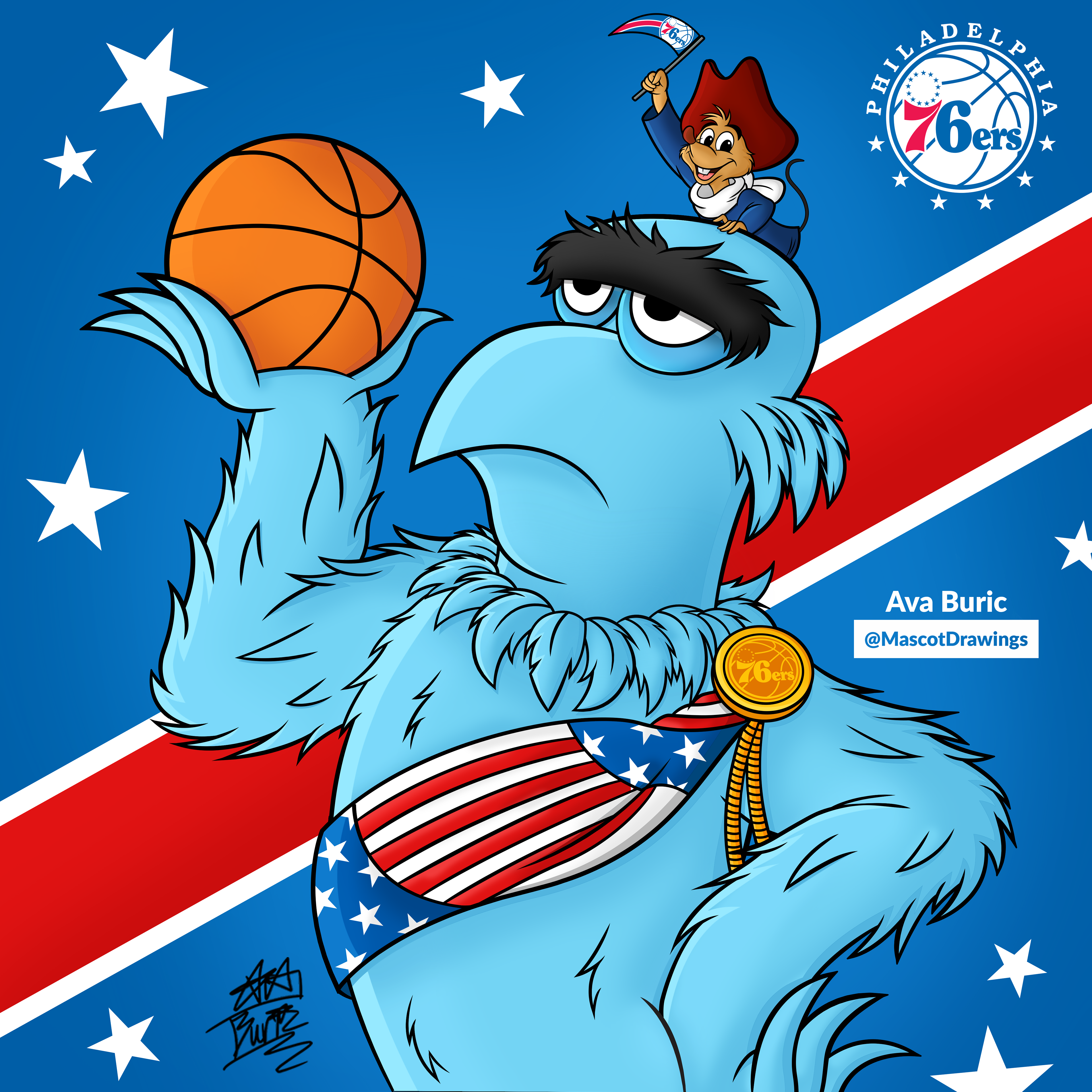 Ava Buric - Graphic Designer and Illustrator - NBA Disney Mascots