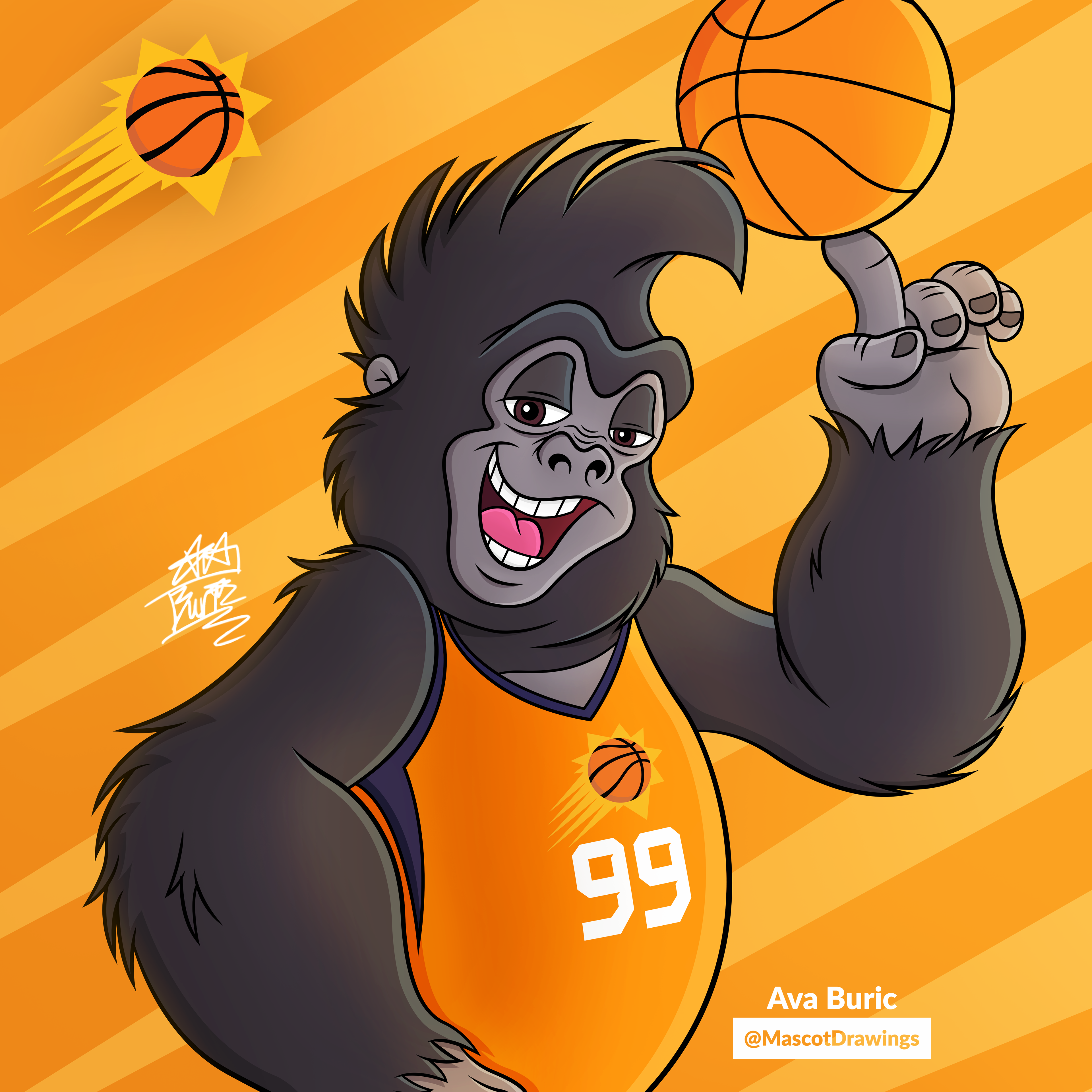 Terk (Tarzan) in the place of the Phoenix Suns Gorilla mascot