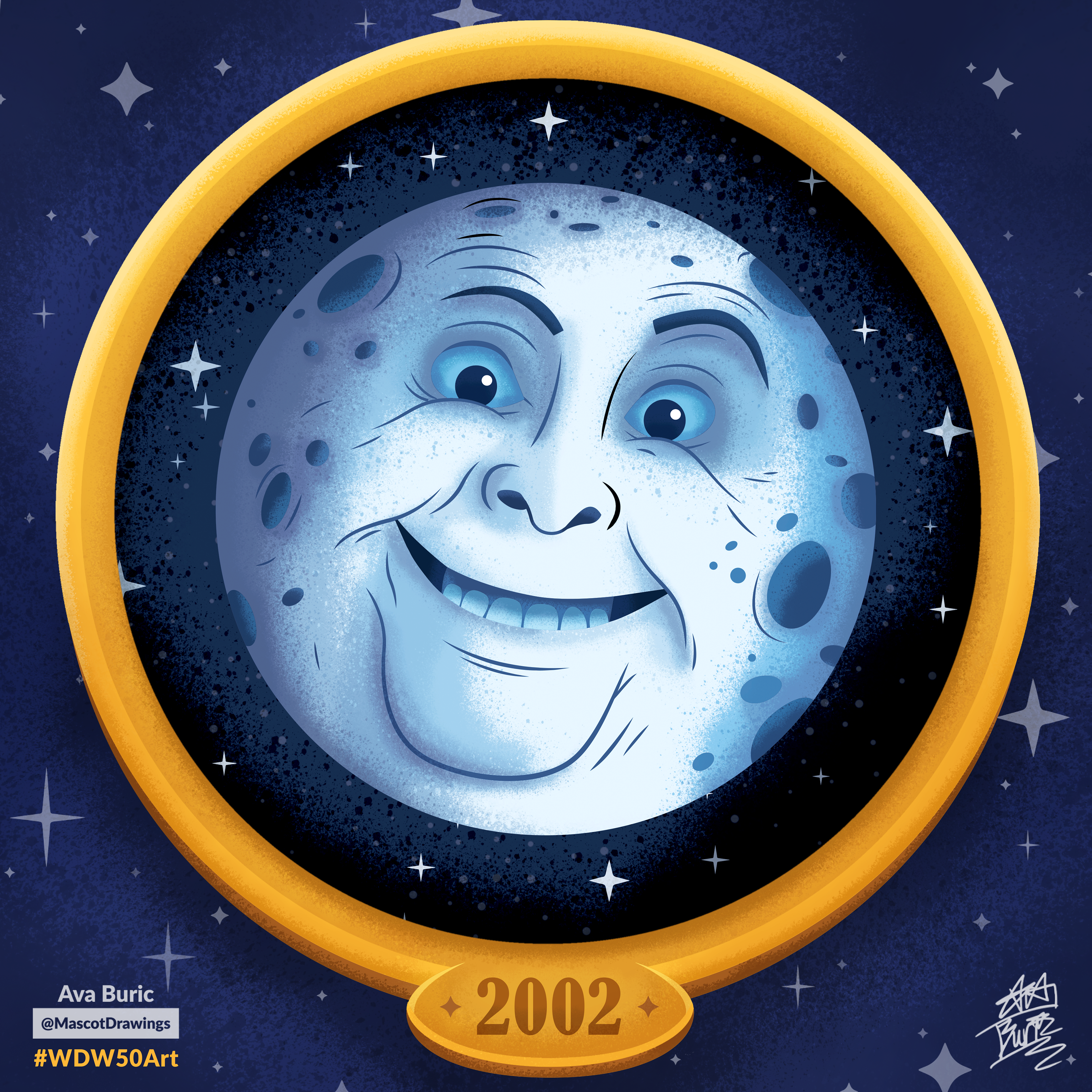 Fan art of the Eric Idle moon featured on Journey Into Your Imagination With Figment