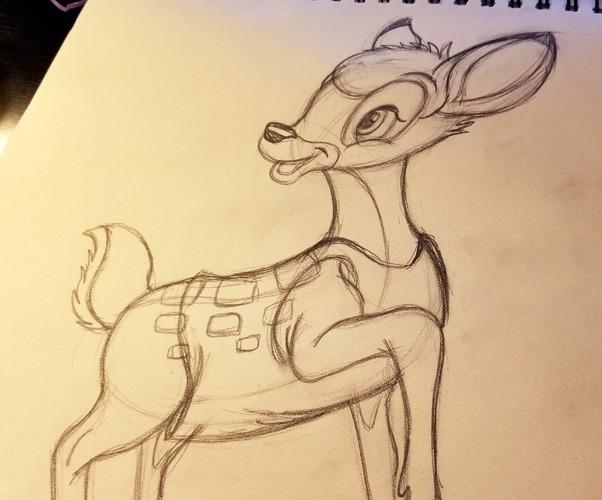 Original sketch of Bambi