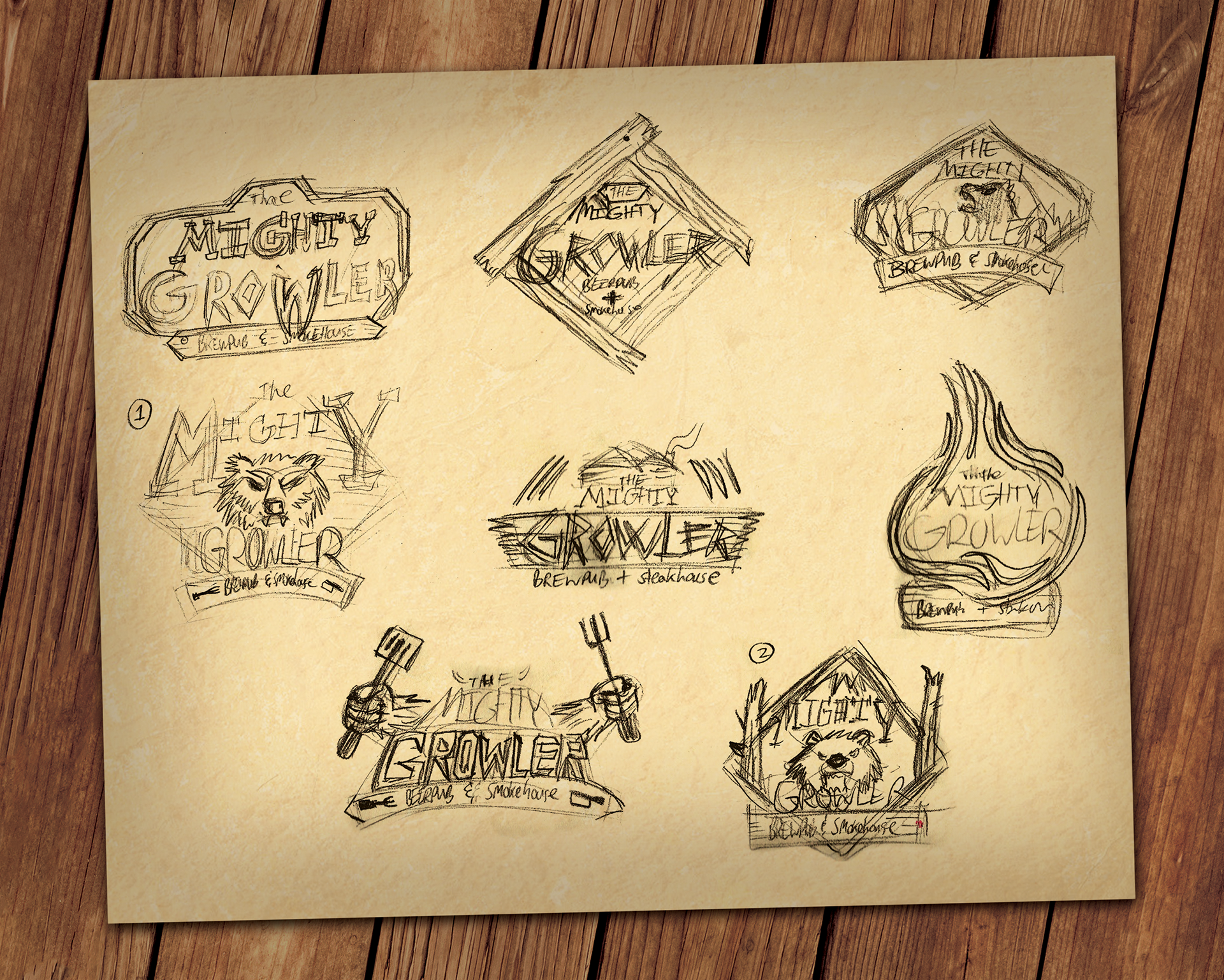 Logo concept sketches