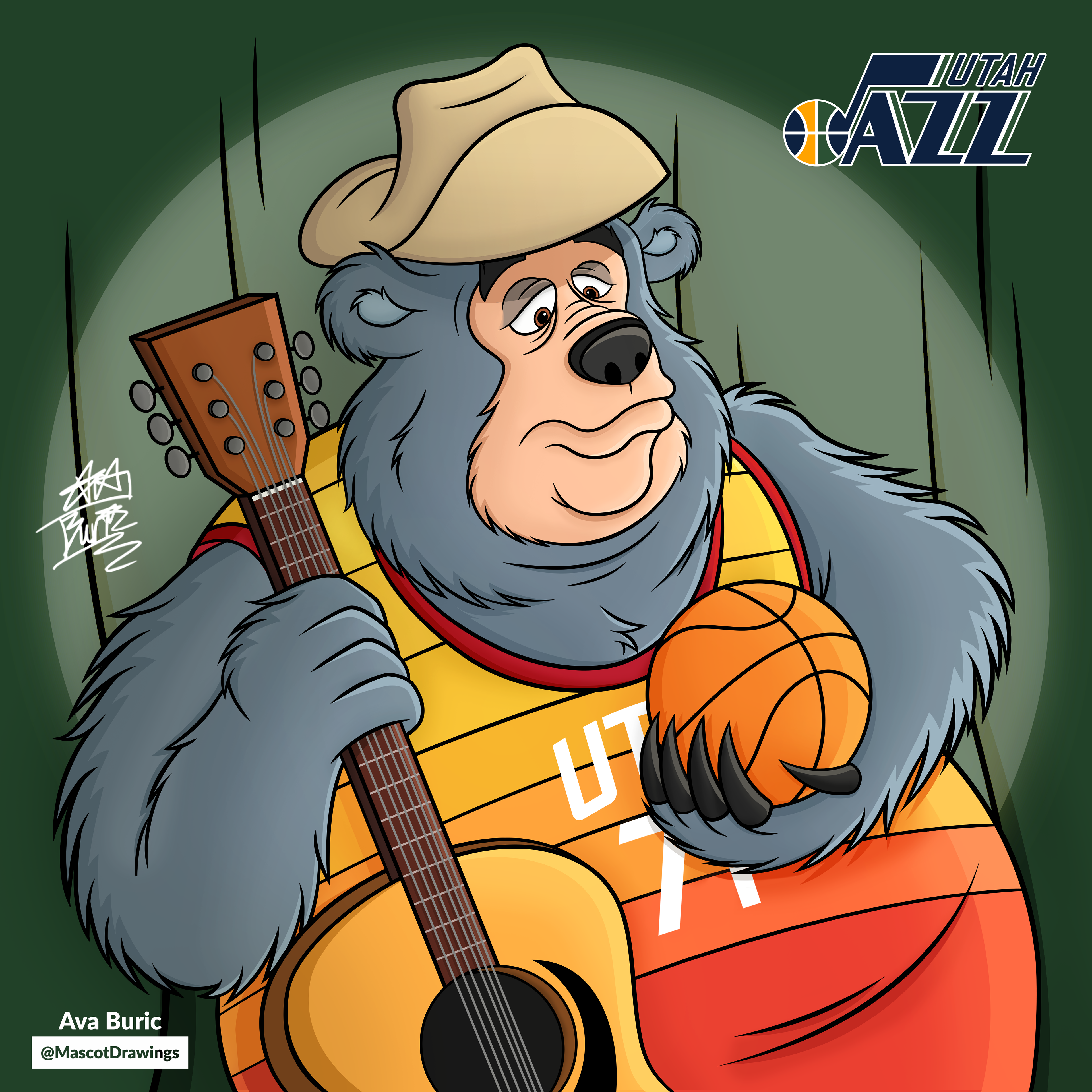 Big Al (The Country Bears) representing the Utah Jazz