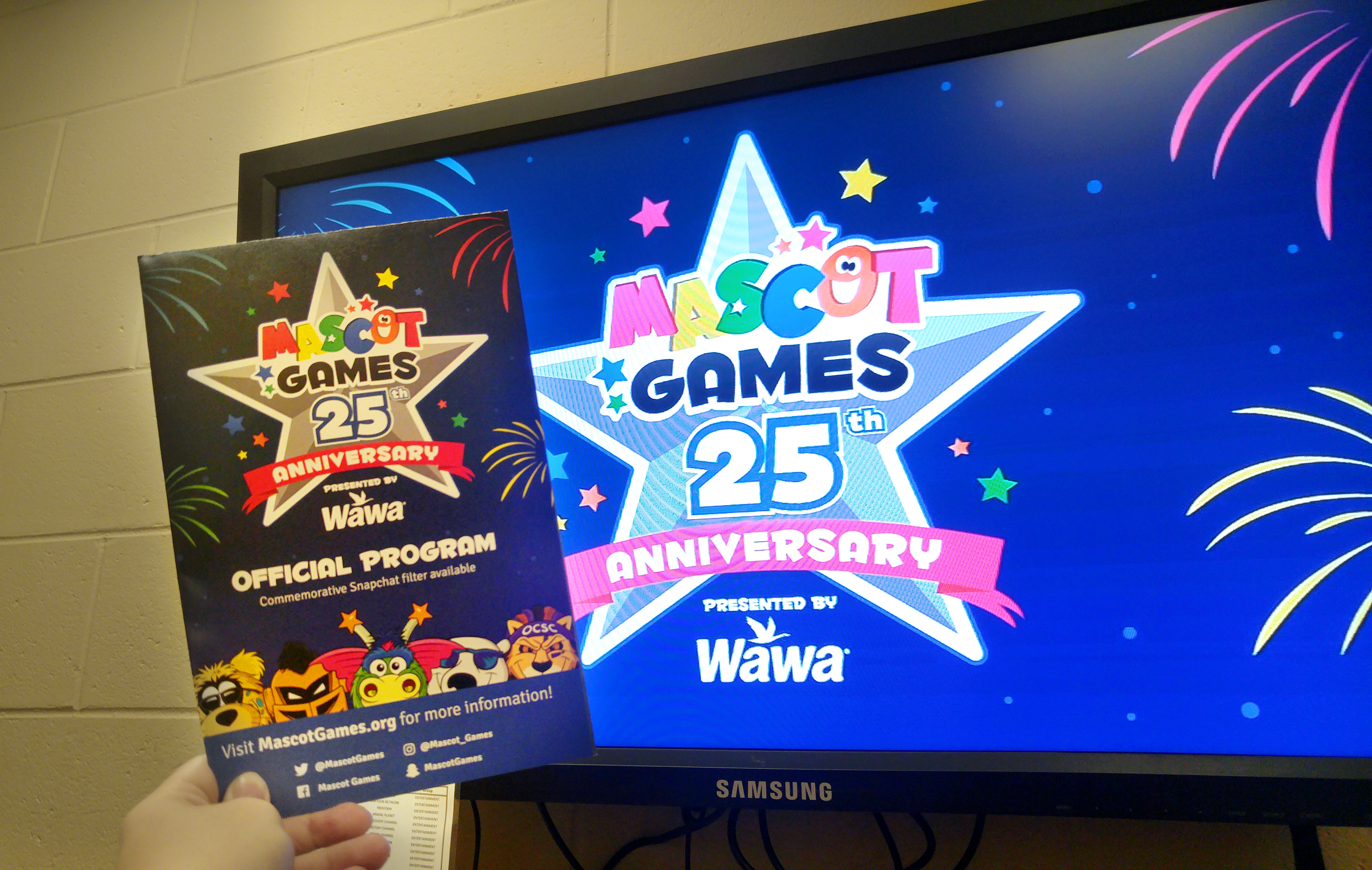 2018 program giveaway and in-stadium television graphics