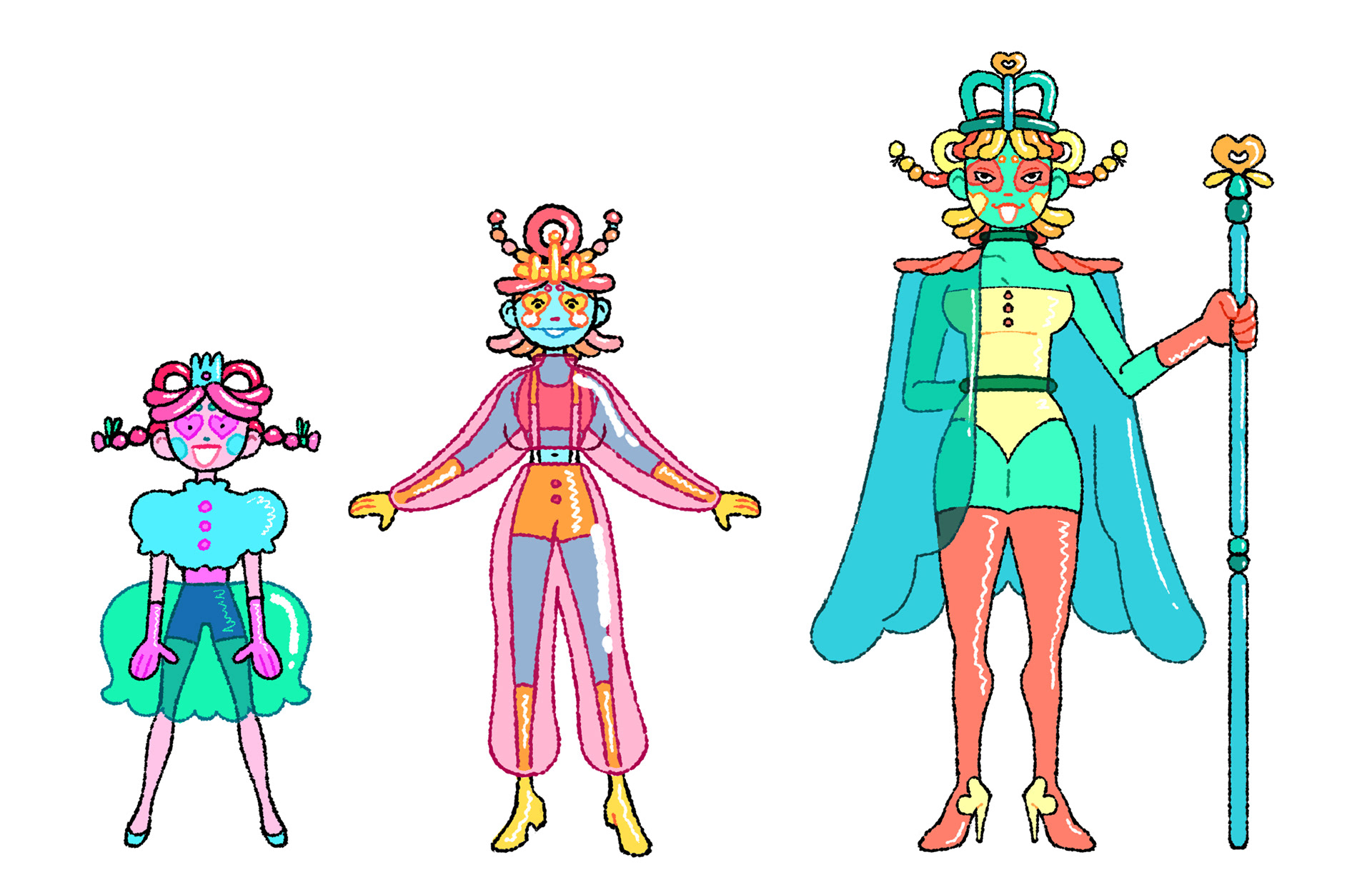 Final designs for Balloon Artist Clown