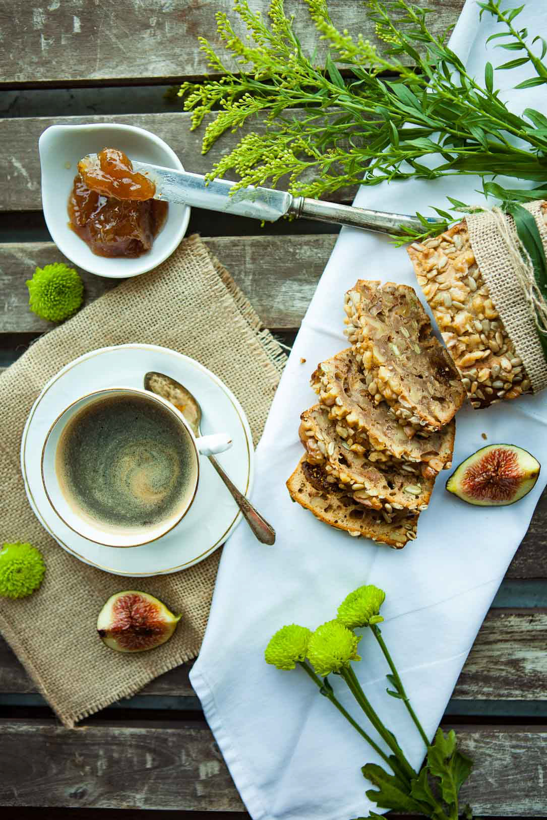 Fig & Walnut Loaf Food Photography