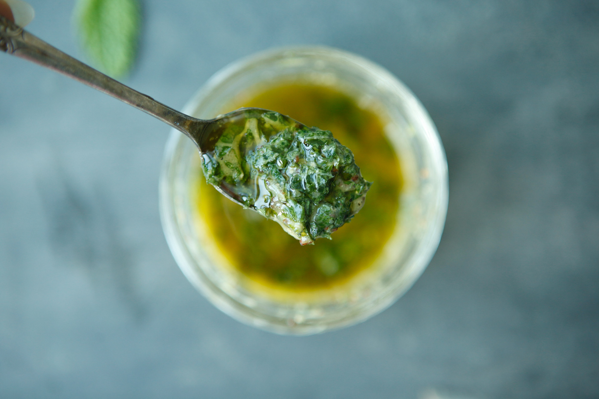 Salad Dressing Action Shot
