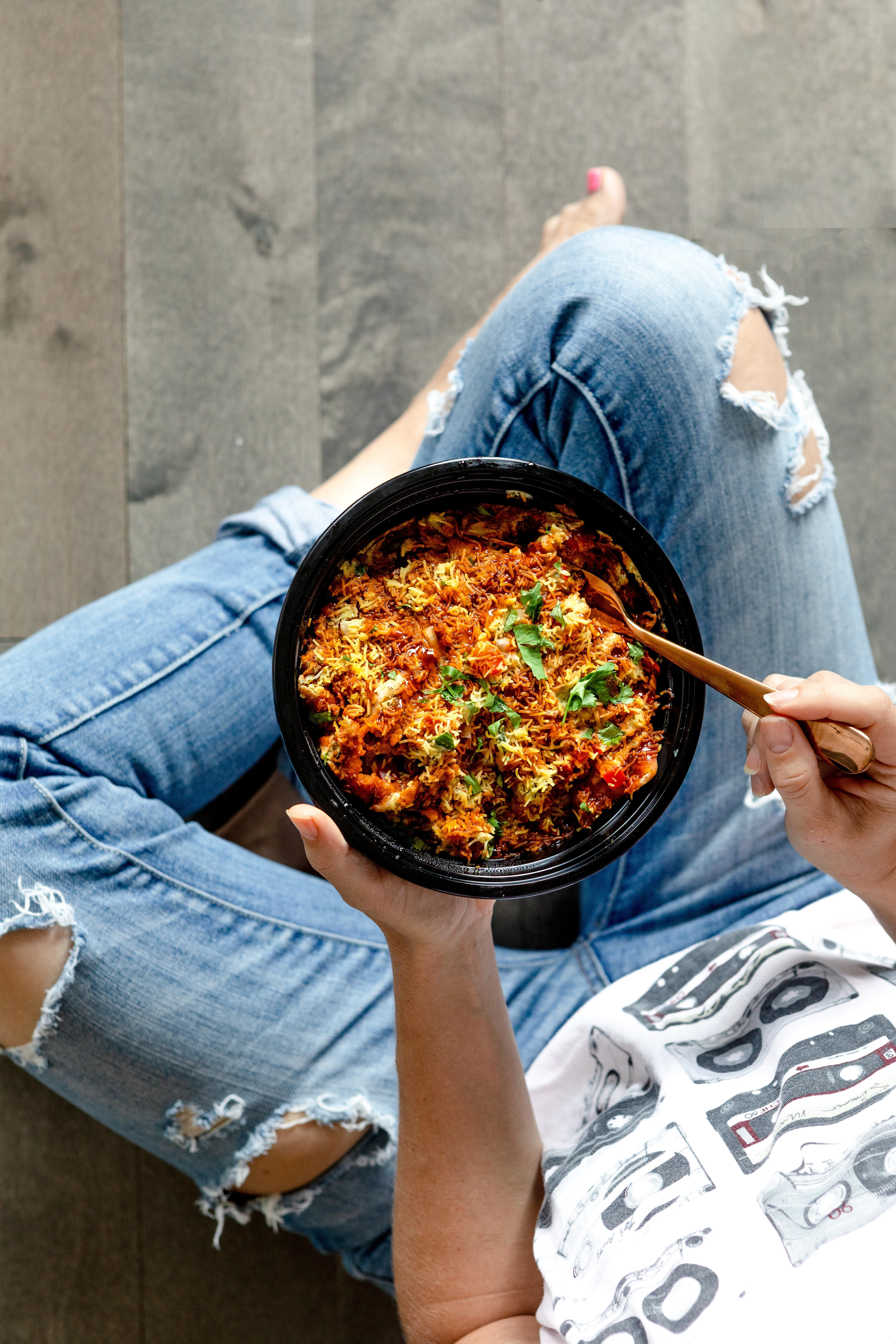 Modern food photography - top view