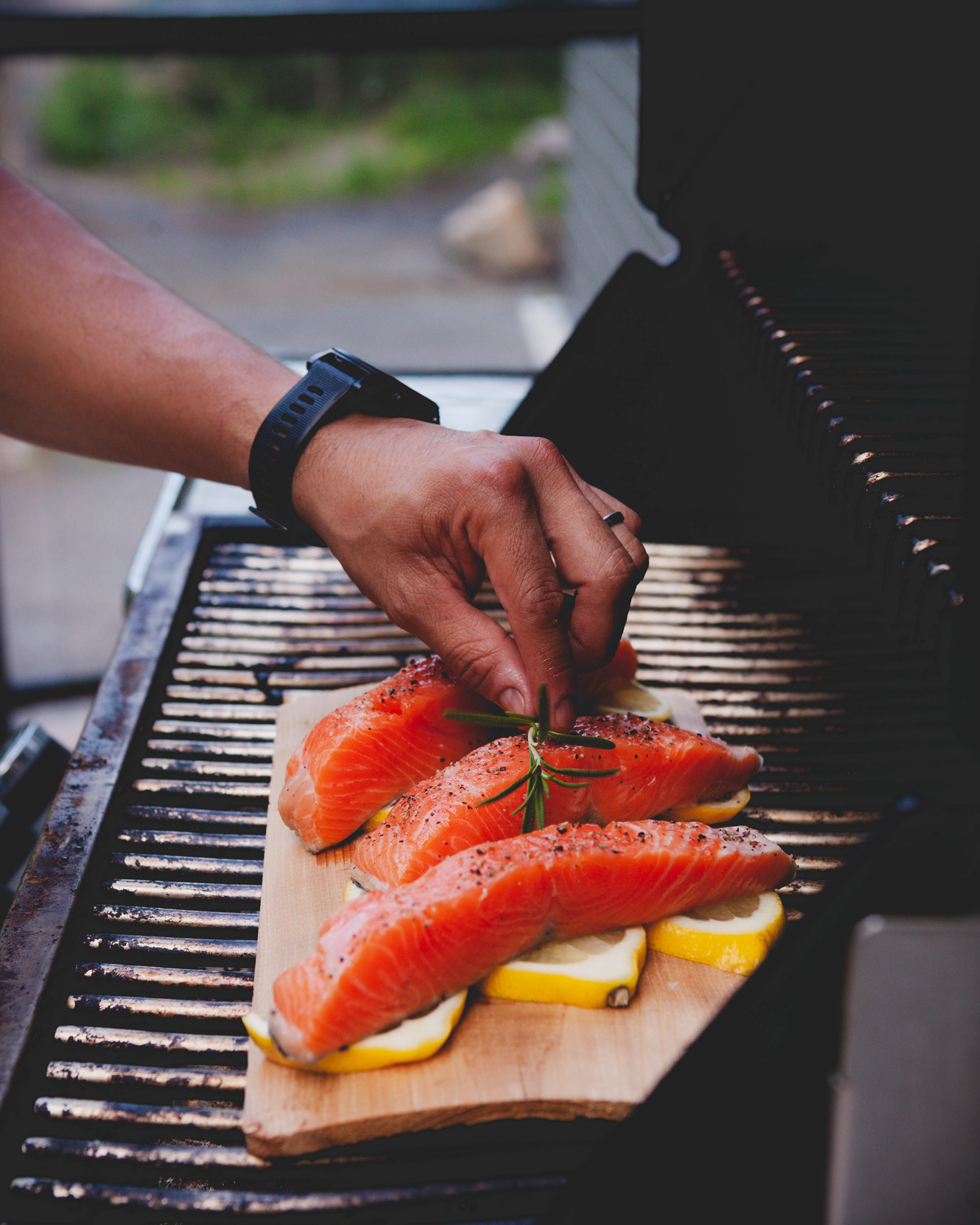 Food photography - grilled salmon