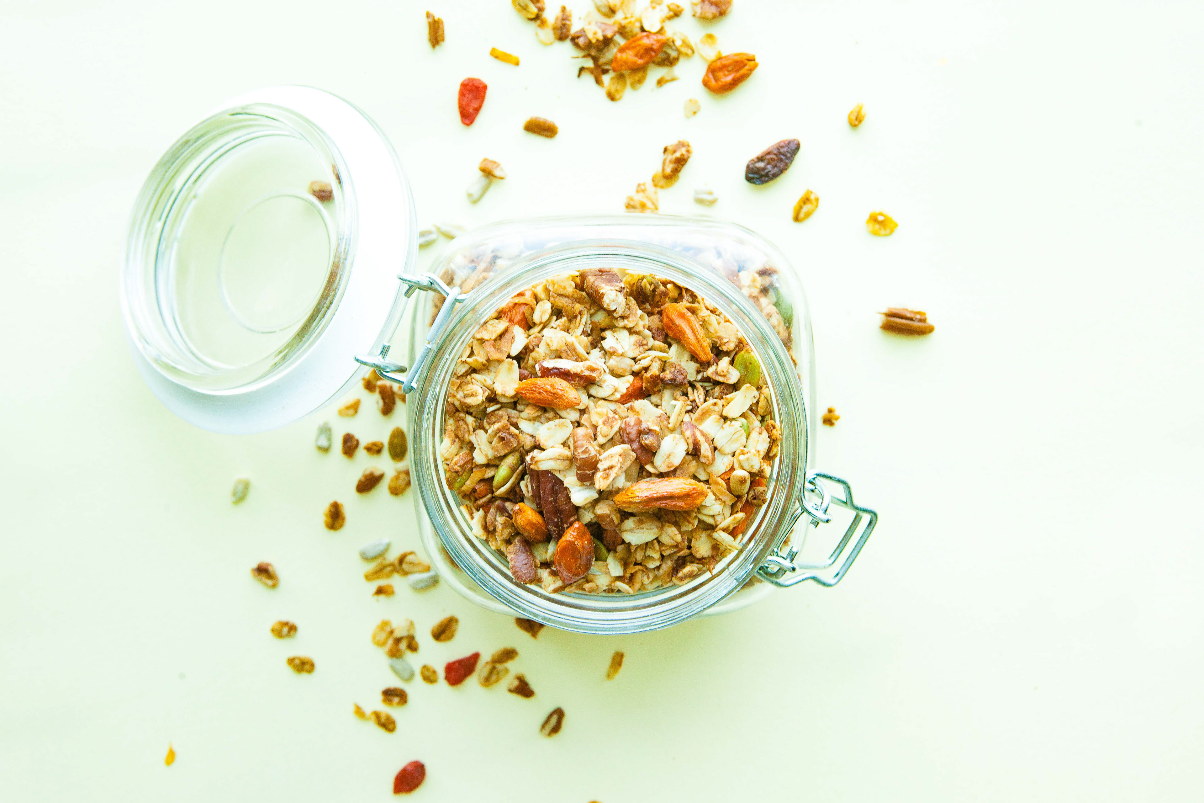 Cookbook Photography - Dry Musli in a Jar