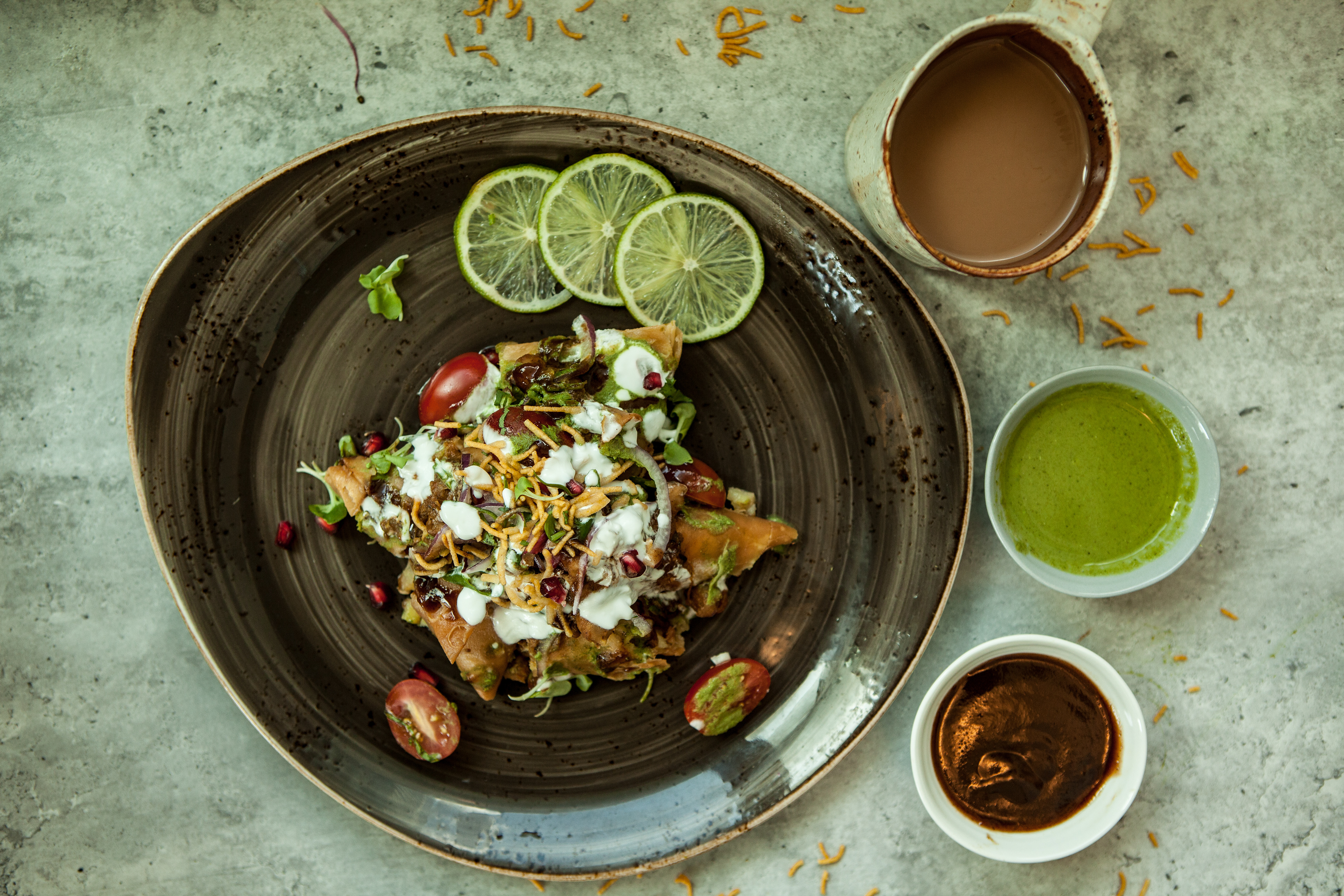 Samosas on a Plate Food Photography