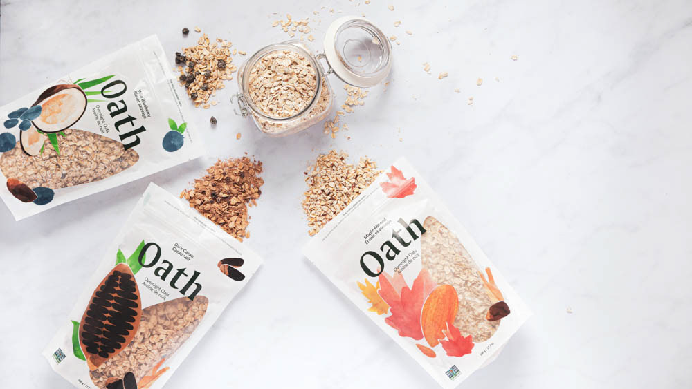Website product photography - oatmeal brand