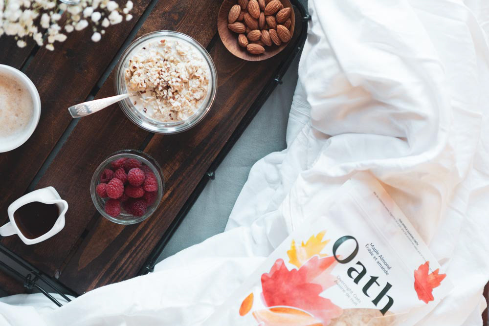 Social media food photography - breakfast in bed