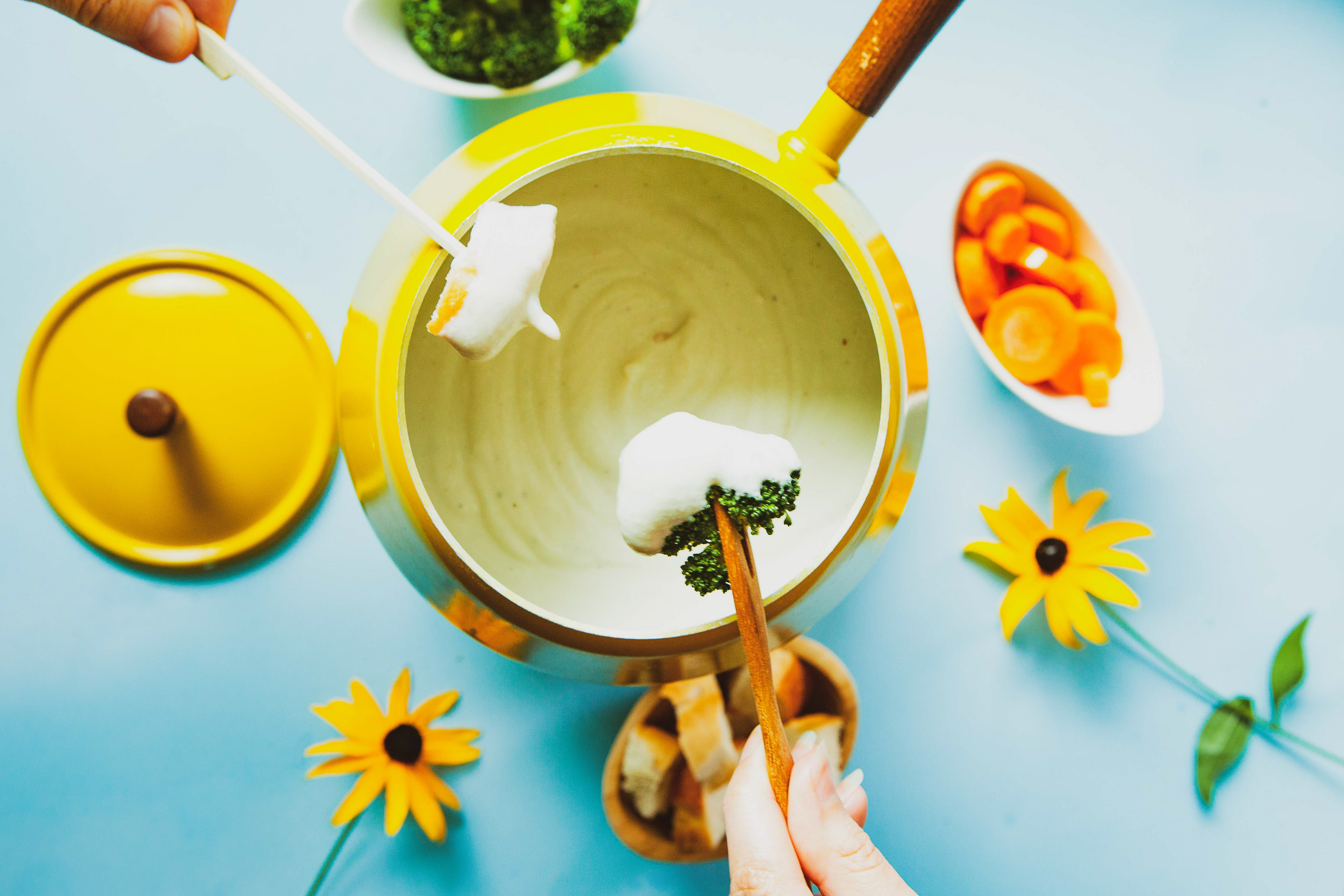 Fondue Shared by Two People